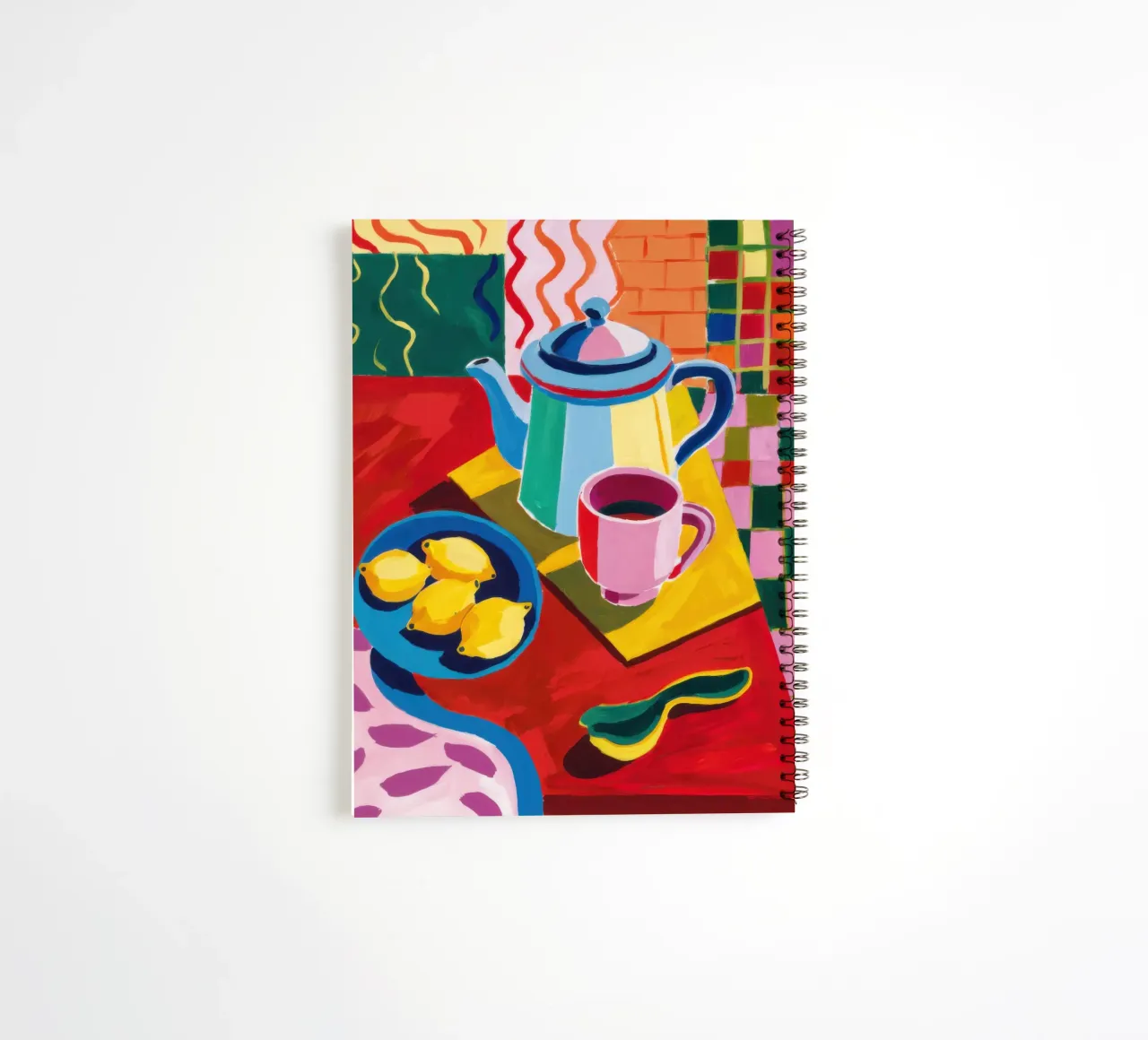 Checkered Tea Ceremony spiral notebook by Arcane Lines