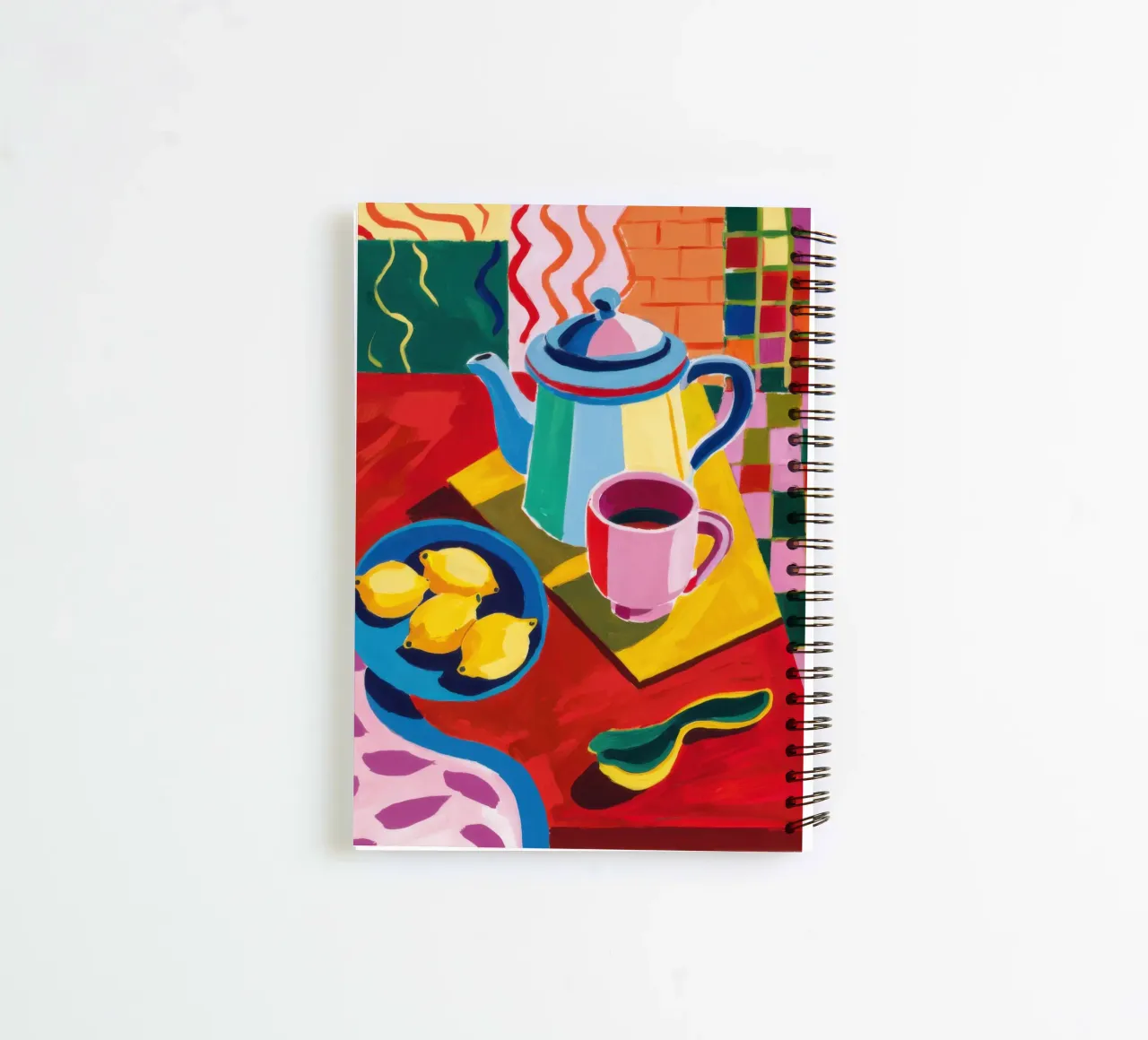 Checkered Tea Ceremony spiral notebook by Arcane Lines