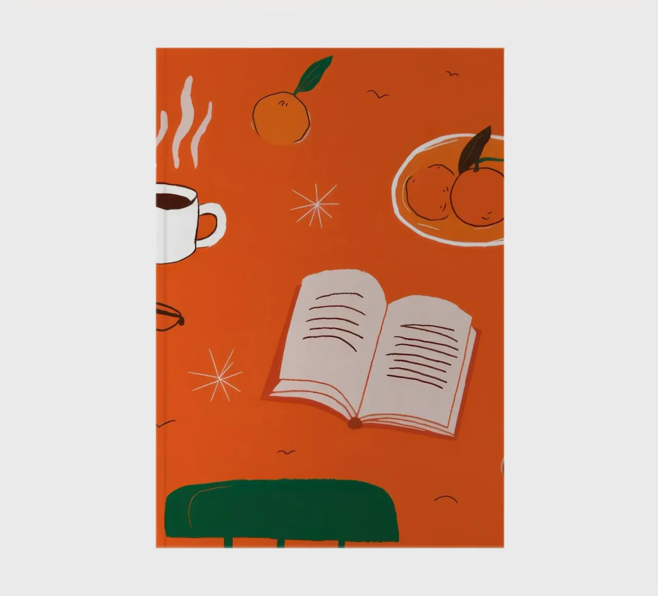 Rituel de lecture de l'orange carnet de notes de Mossy Pigment
