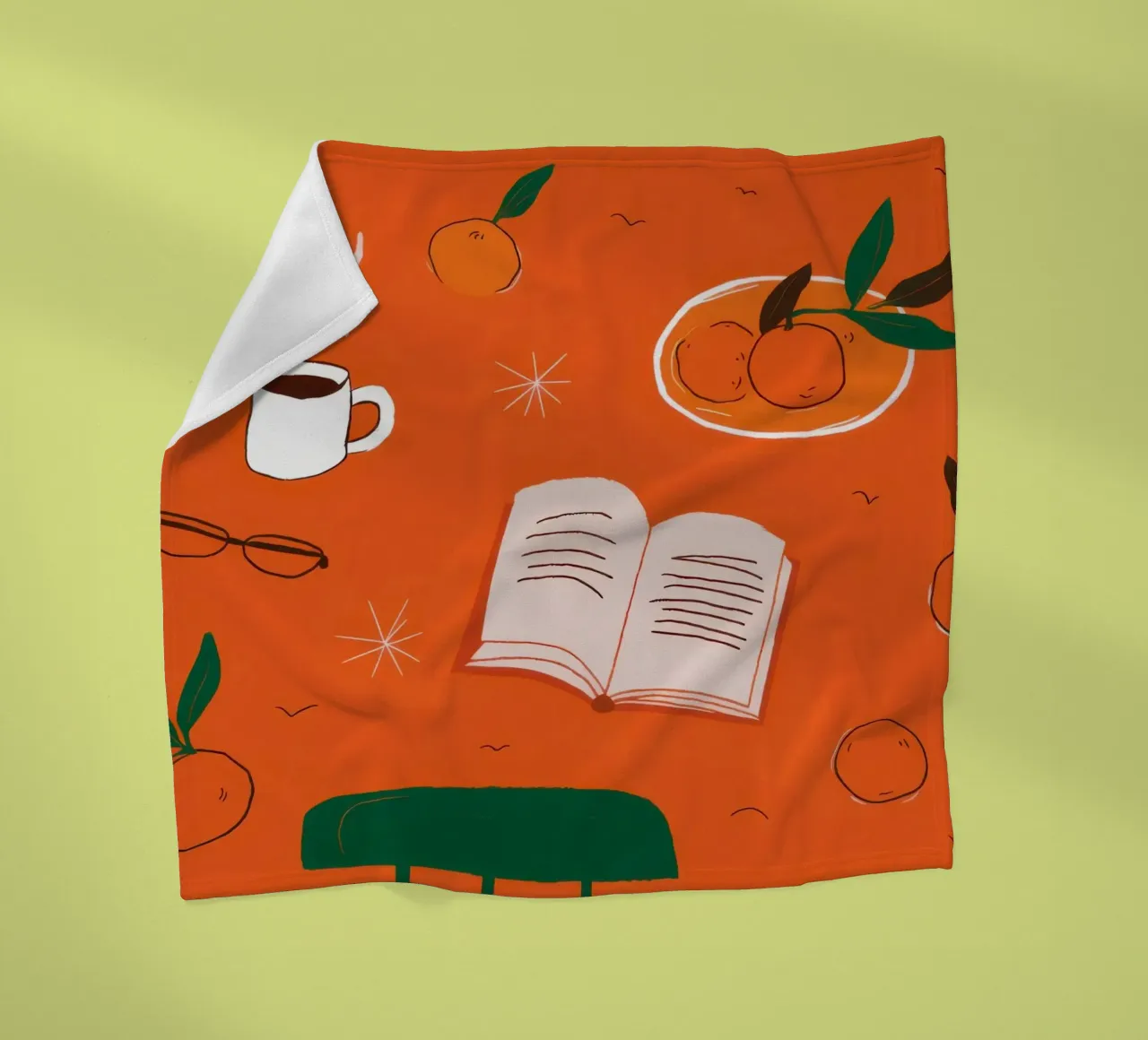 Rituale di lettura dell'arancia coperta in pile da Mossy Pigment