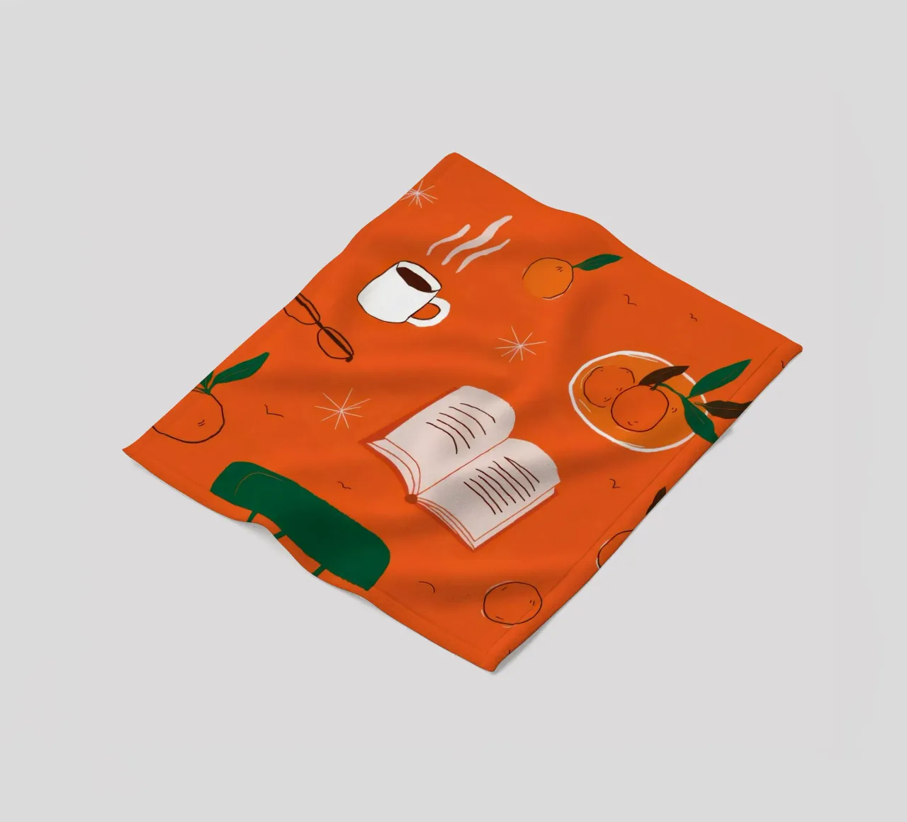 Rituale di lettura dell'arancia coperta in pile da Mossy Pigment