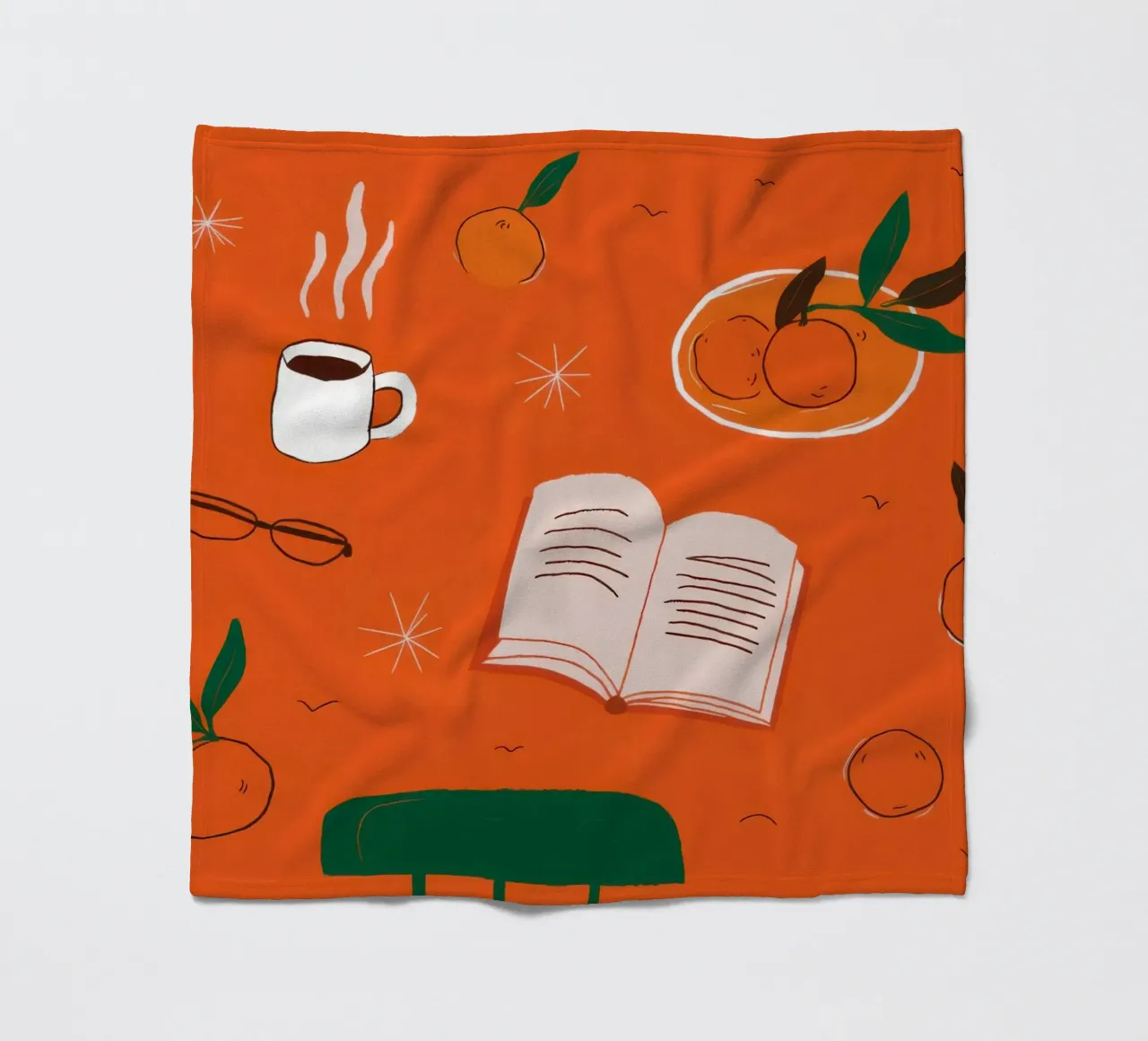Rituale di lettura dell'arancia coperta in pile da Mossy Pigment