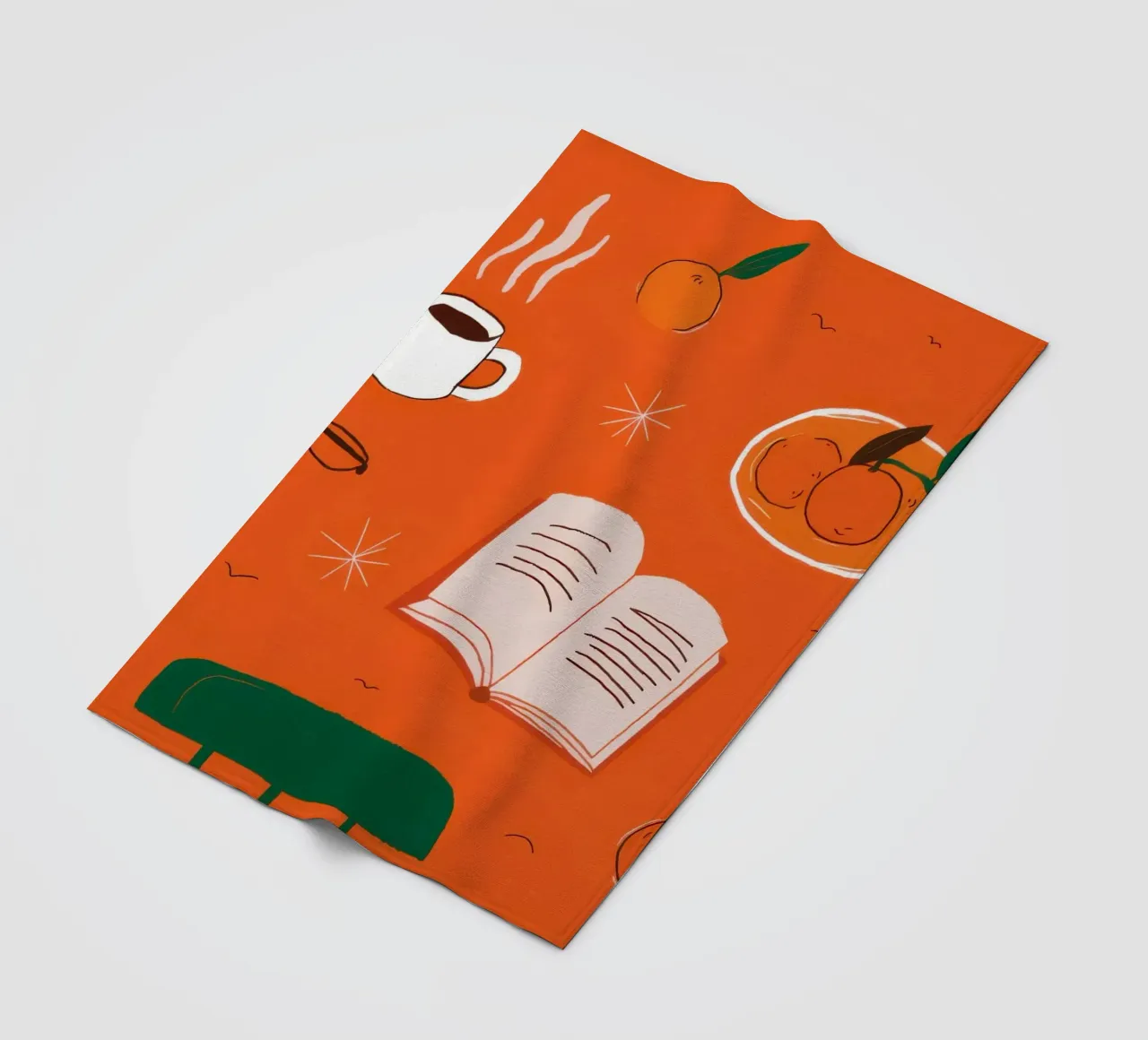 Rituale di lettura dell'arancia coperta in pile da Mossy Pigment