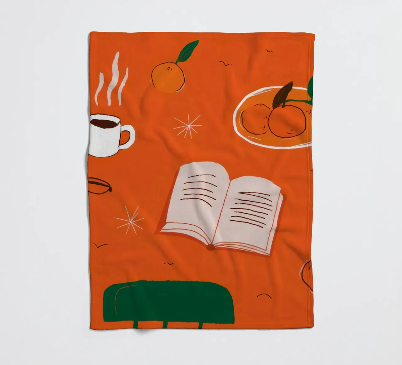Rituale di lettura dell'arancia coperta in pile da Mossy Pigment