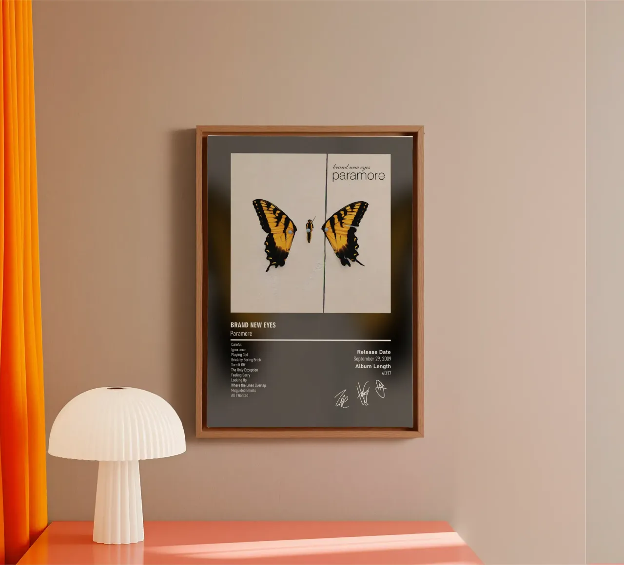 Brand New Eyes By Paramore tela con Cornice a cassetta da DGUnder