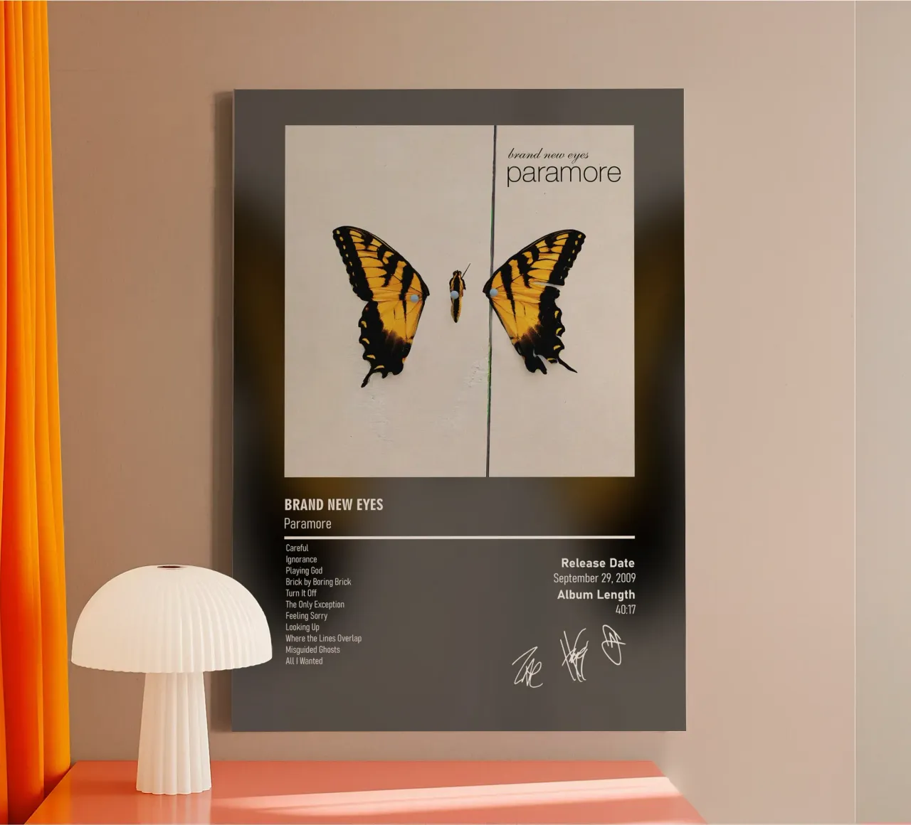 Brand New Eyes By Paramore tela con Cornice a cassetta da DGUnder