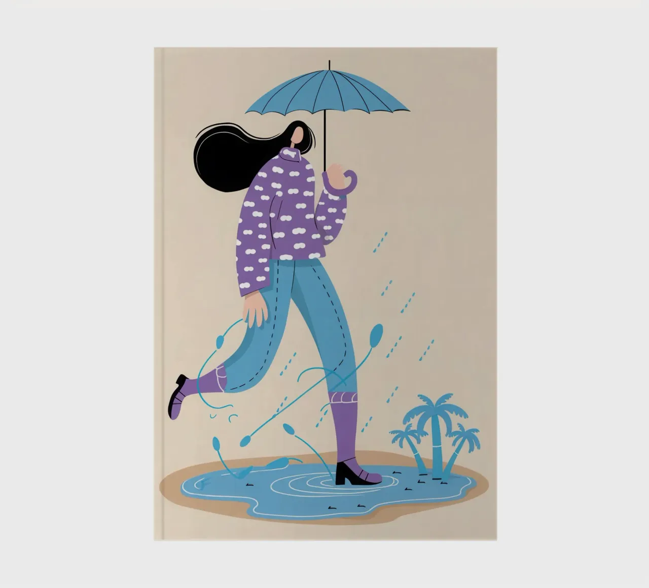 Rainy Day Stroll notebook by Lune Dreams