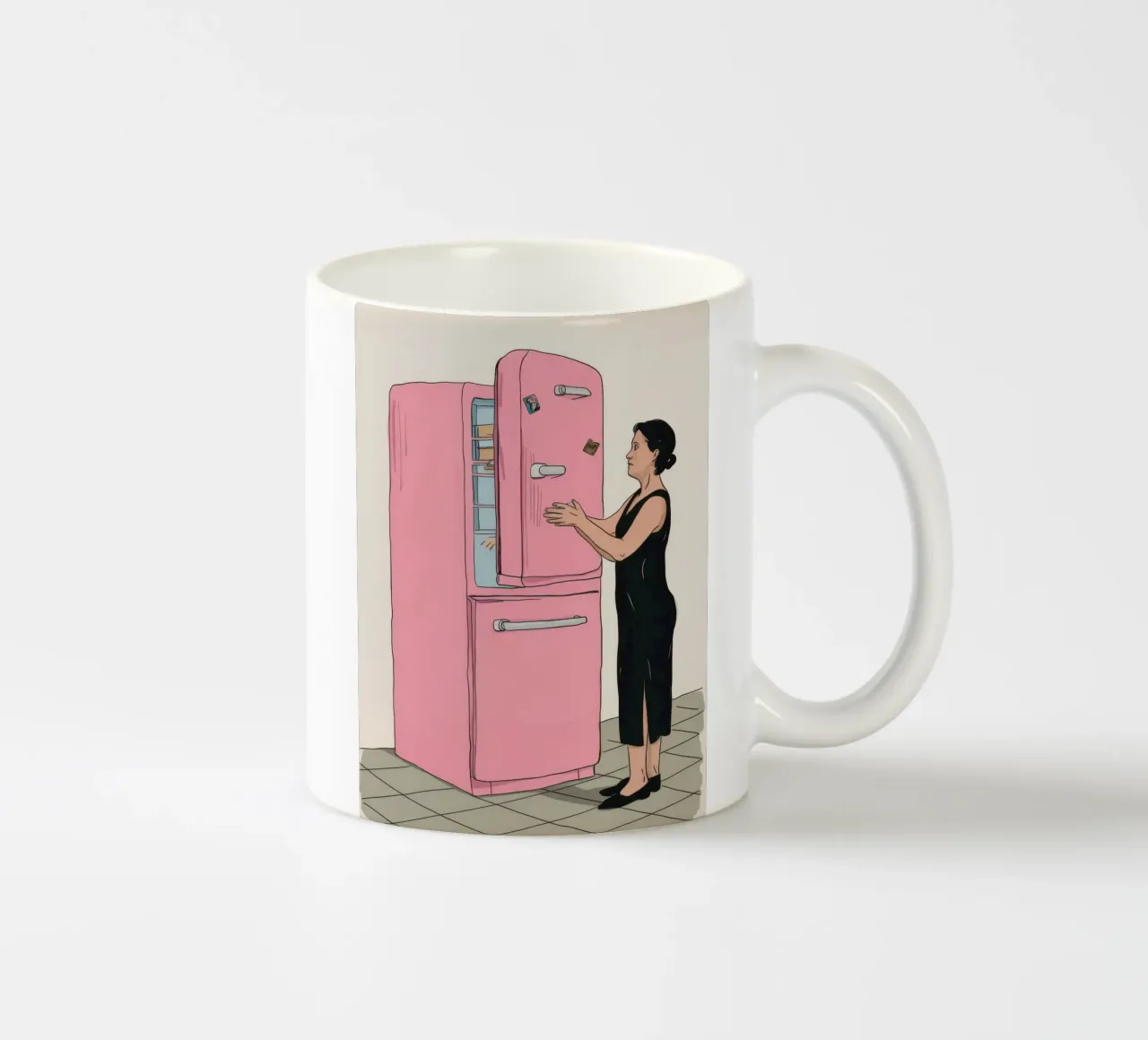 Frigorifero rosa retrò tazza in ceramica da Mossy Pigment