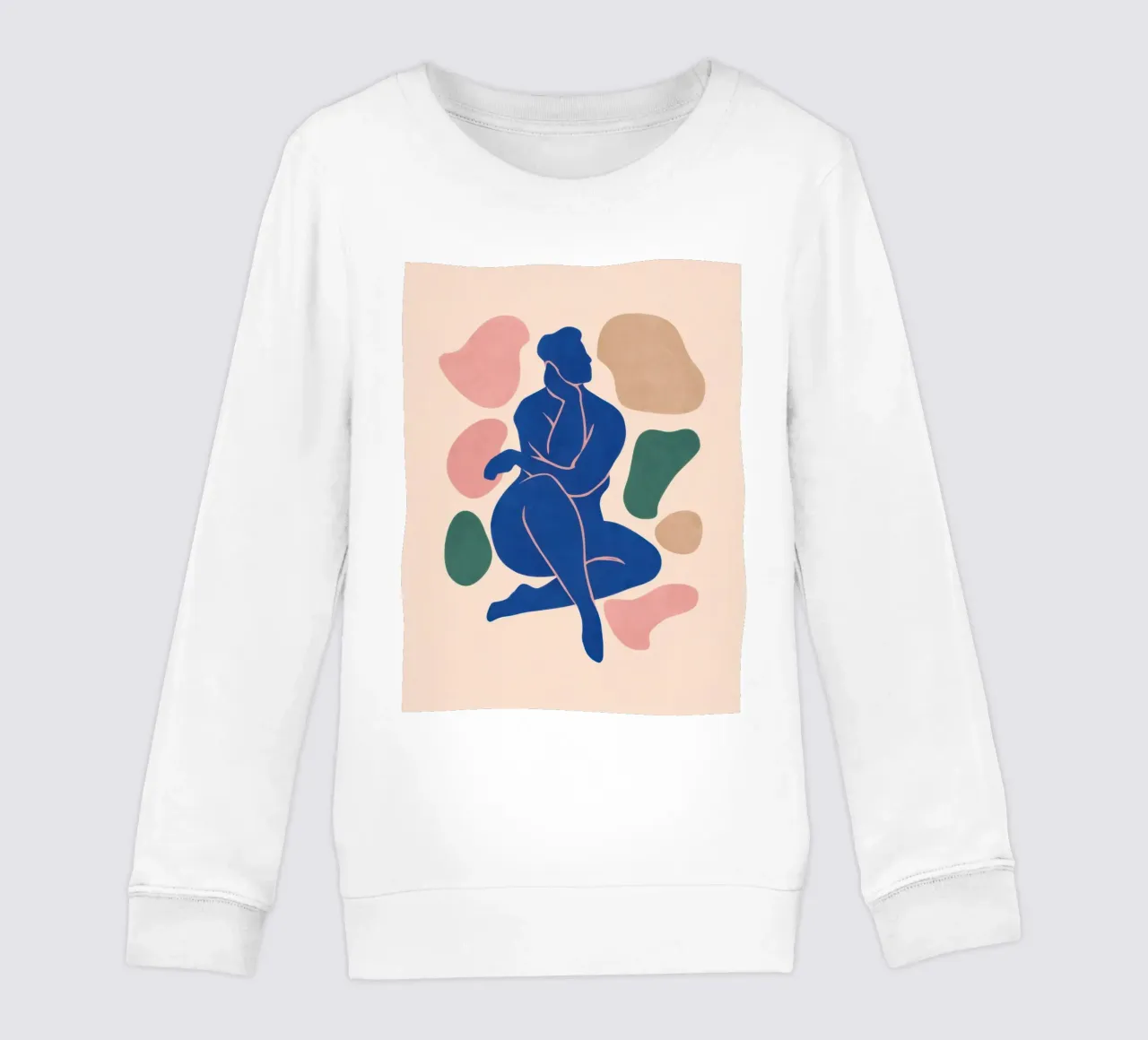 Cerulean Form Study kids sweatshirt by Monuments Fire