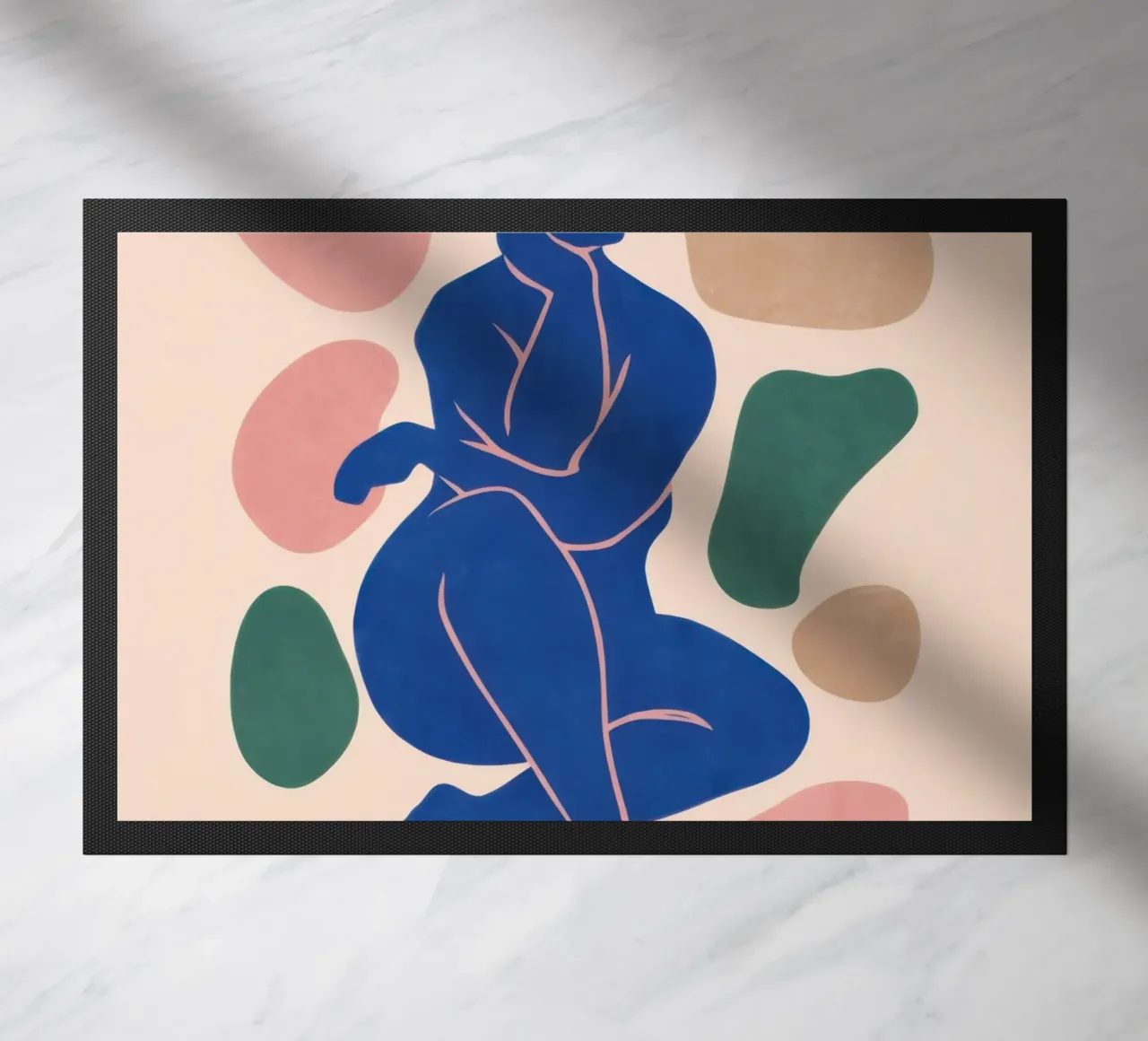 Cerulean Form Study doormat by Monuments Fire