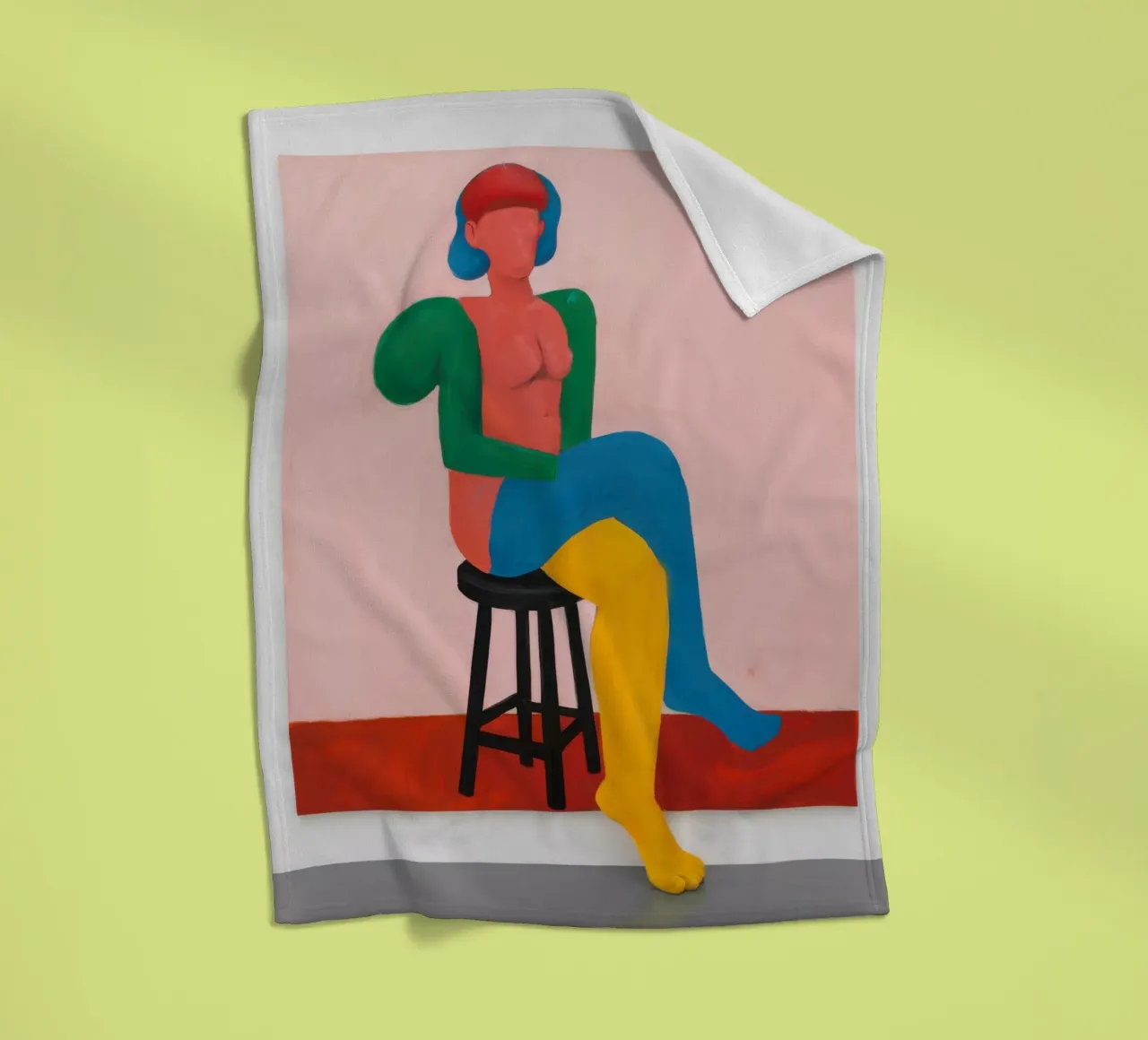 Abstract Figure Repose fleece blanket by Lune Dreams
