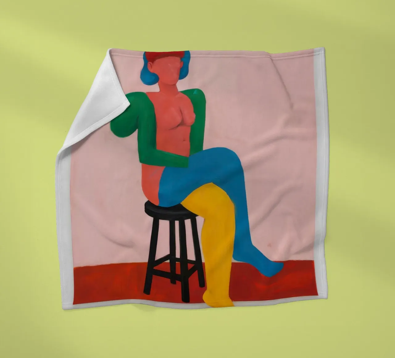 Abstract Figure Repose fleece blanket by Lune Dreams