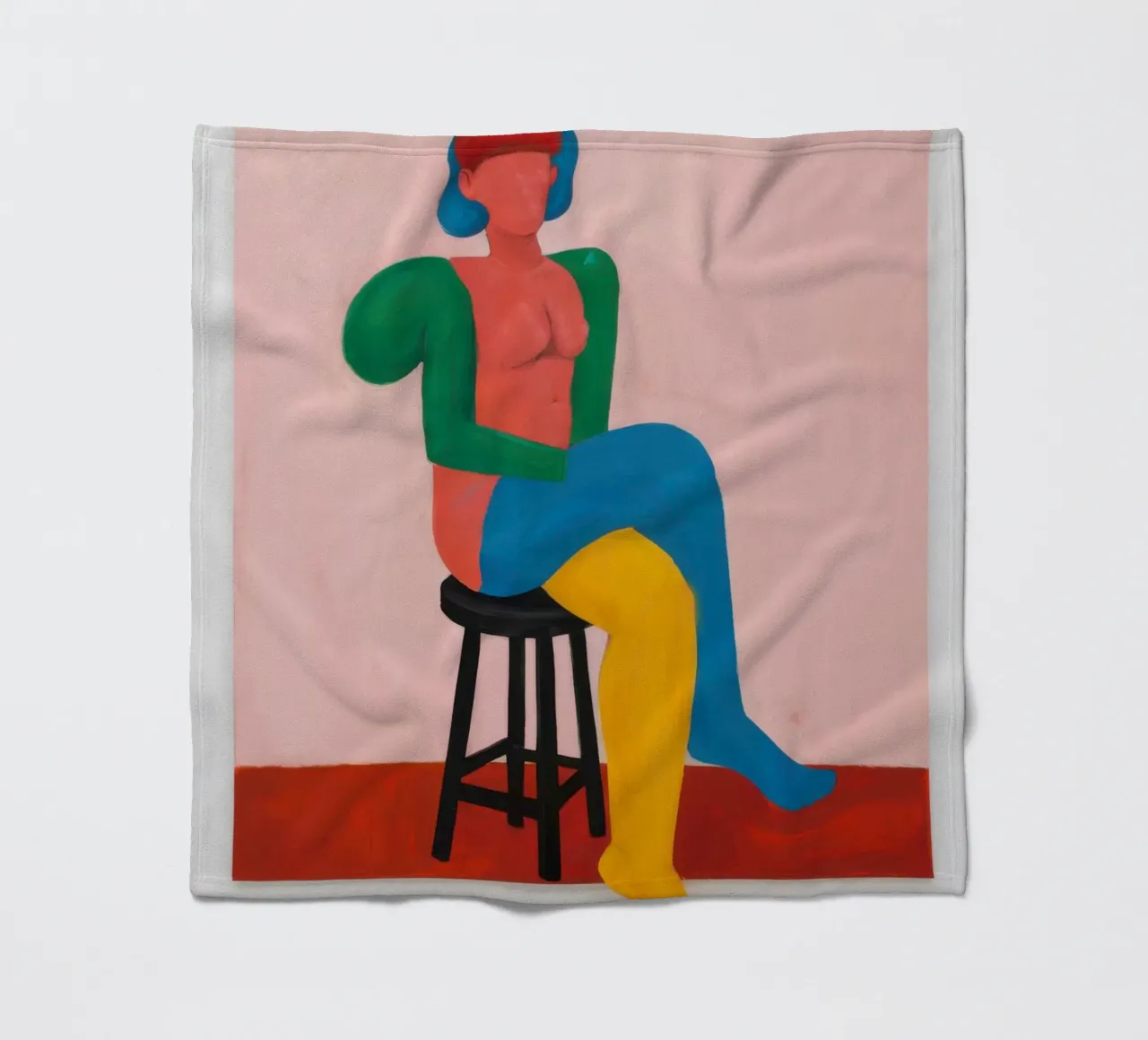 Abstract Figure Repose fleece blanket by Lune Dreams