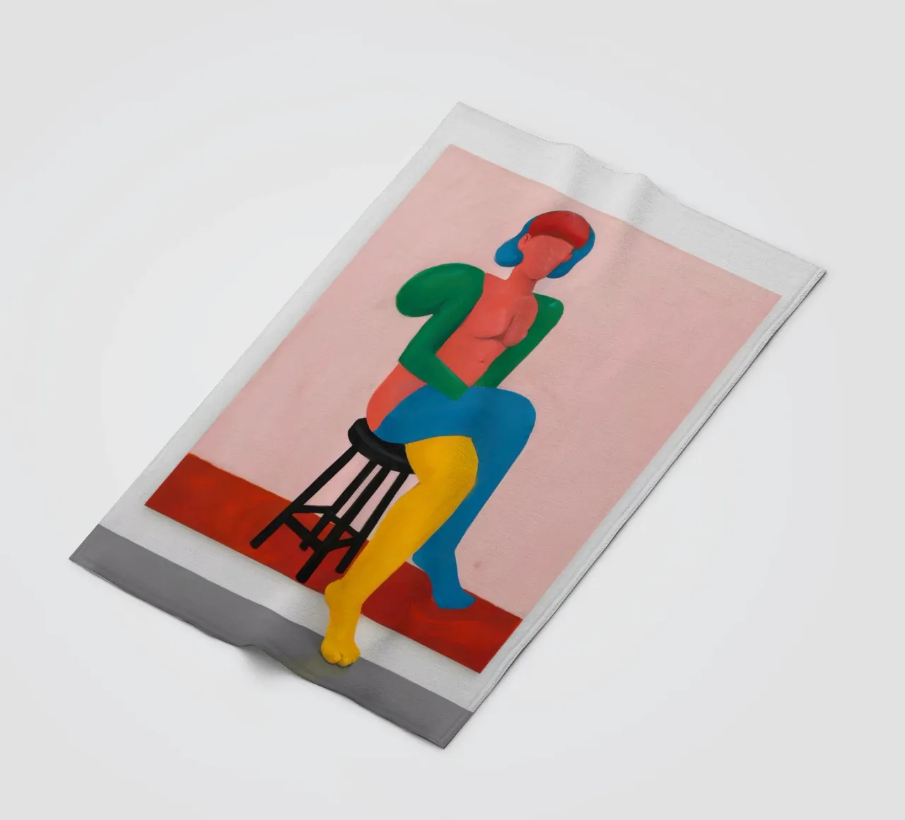 Abstract Figure Repose fleece blanket by Lune Dreams