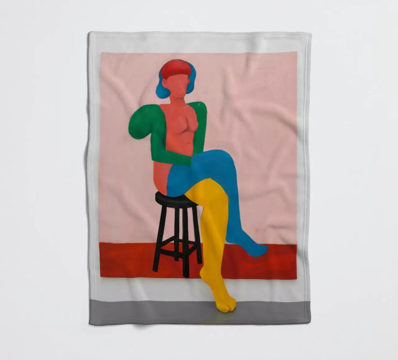 Abstract Figure Repose fleece blanket by Lune Dreams