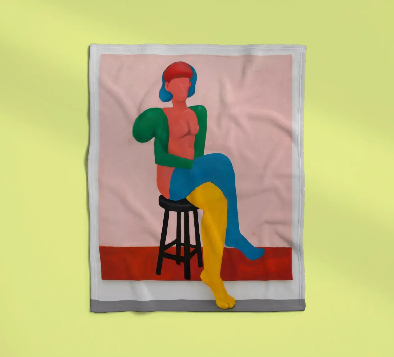 Abstract Figure Repose fleece blanket by Lune Dreams