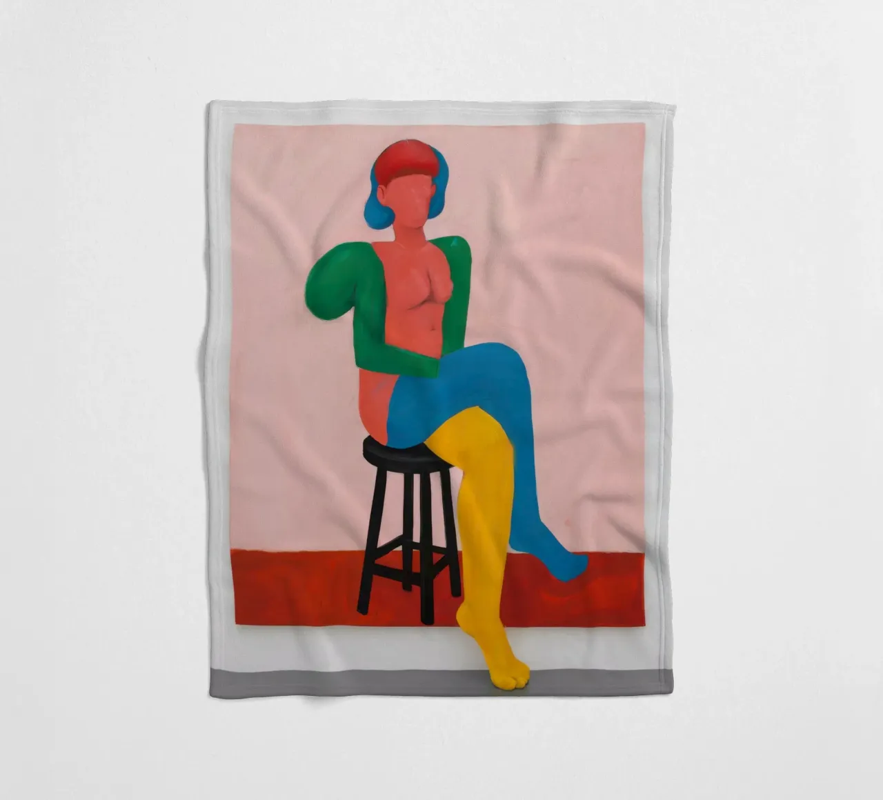 Abstract Figure Repose fleece blanket by Lune Dreams
