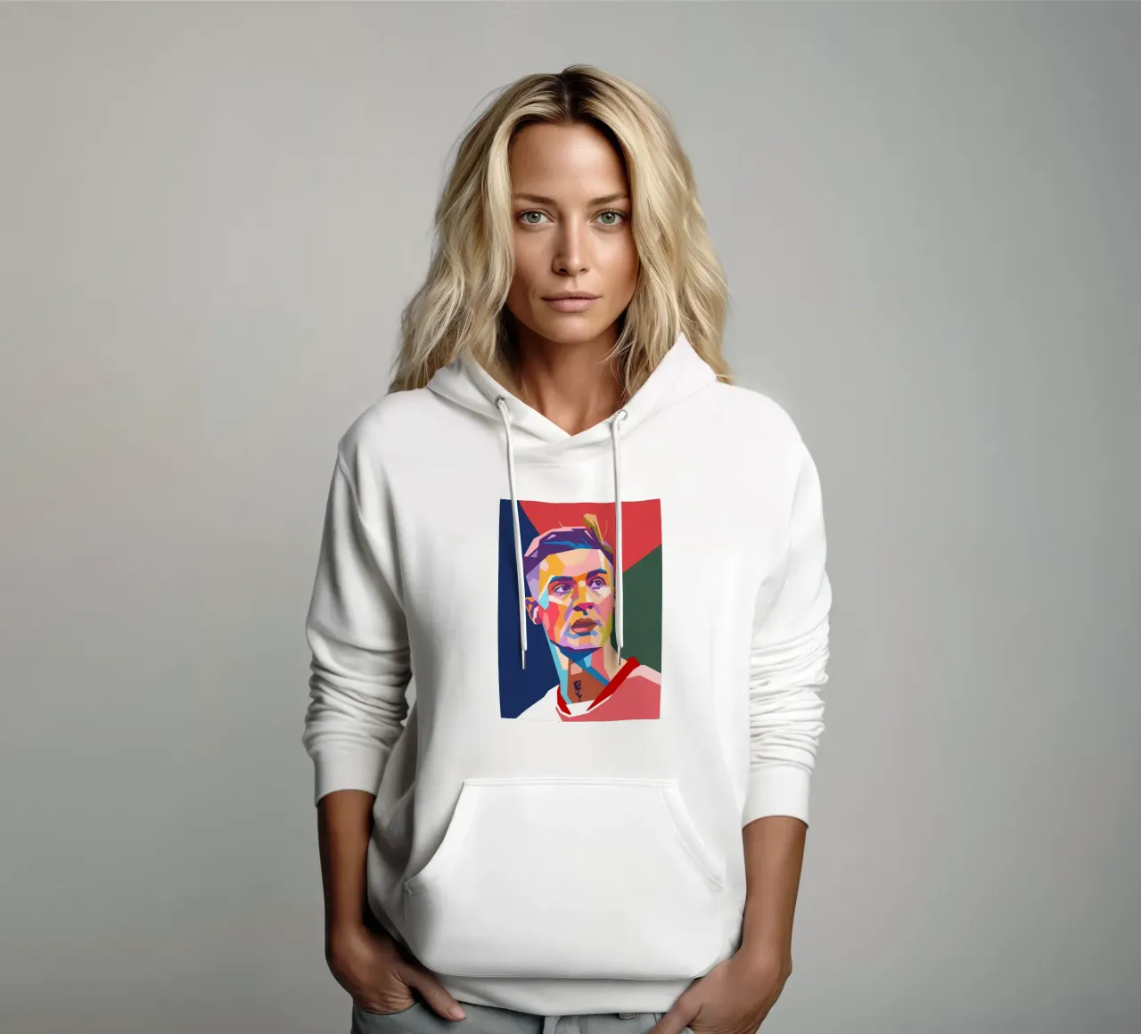 Benjamin Sesko art felpa con cappuccio da Hantamrata