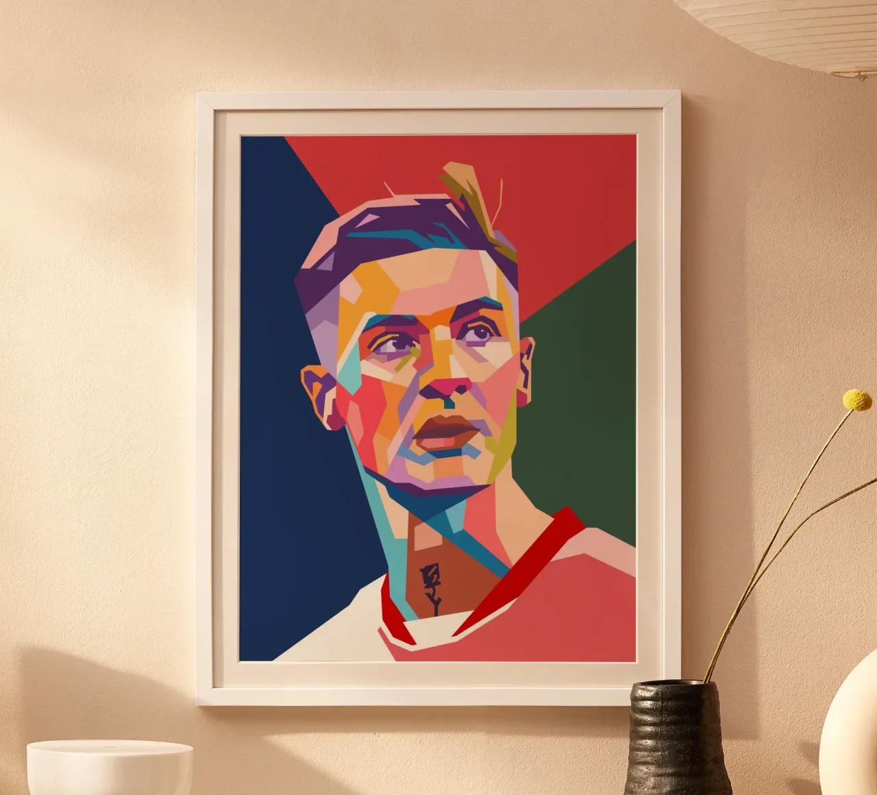 Benjamin Sesko art poster con telaio in plastica da Hantamrata
