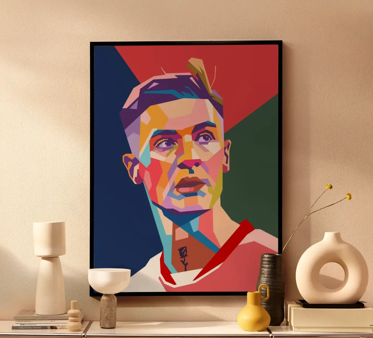 Benjamin Sesko art poster con telaio in plastica da Hantamrata
