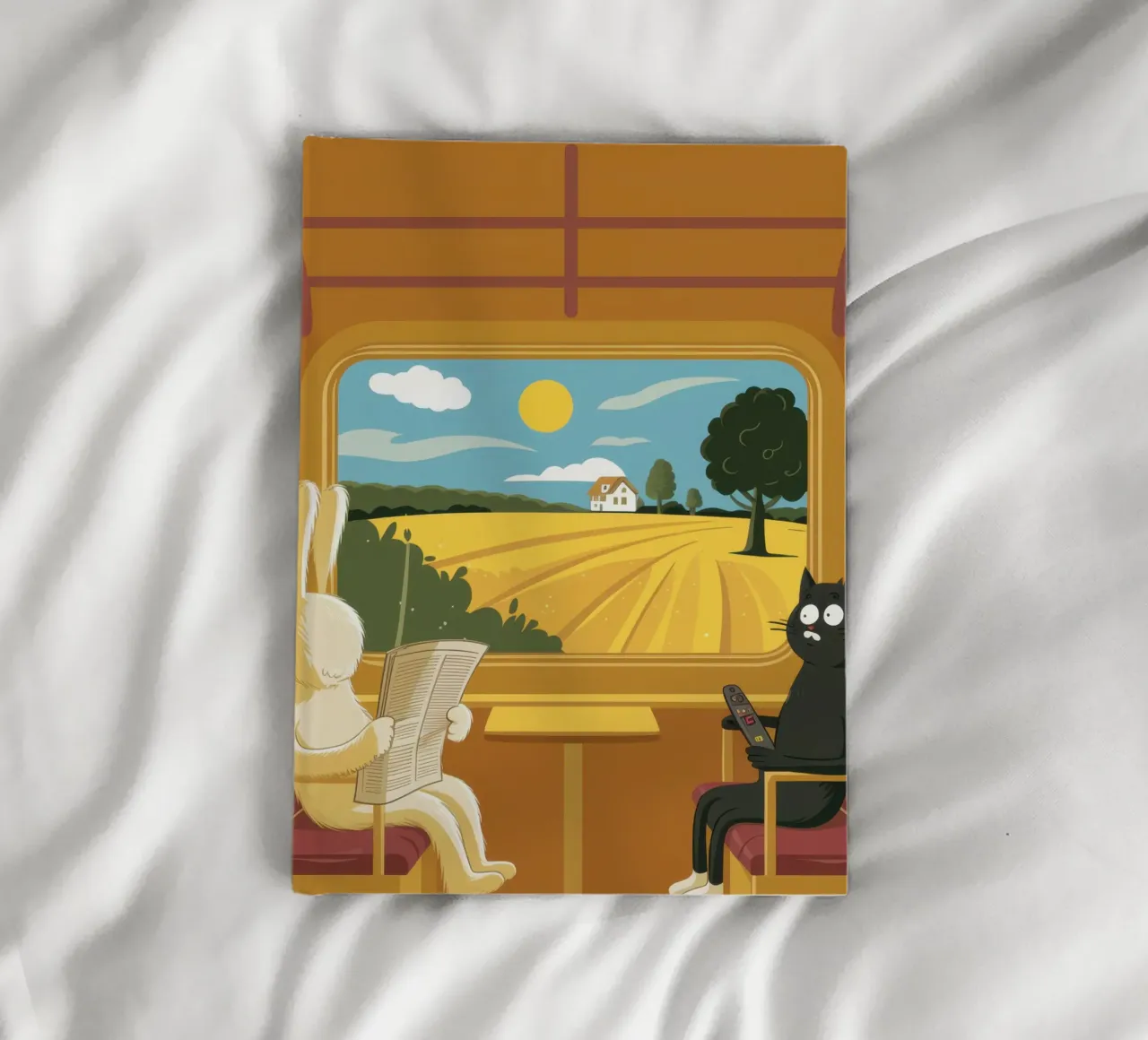 Train Window Rabbits notebook by Lune Dreams