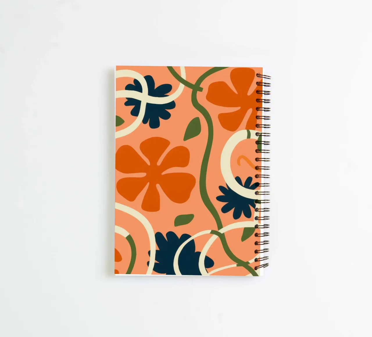 Citrus Slice Mosaic spiral notebook by Mossy Pigment
