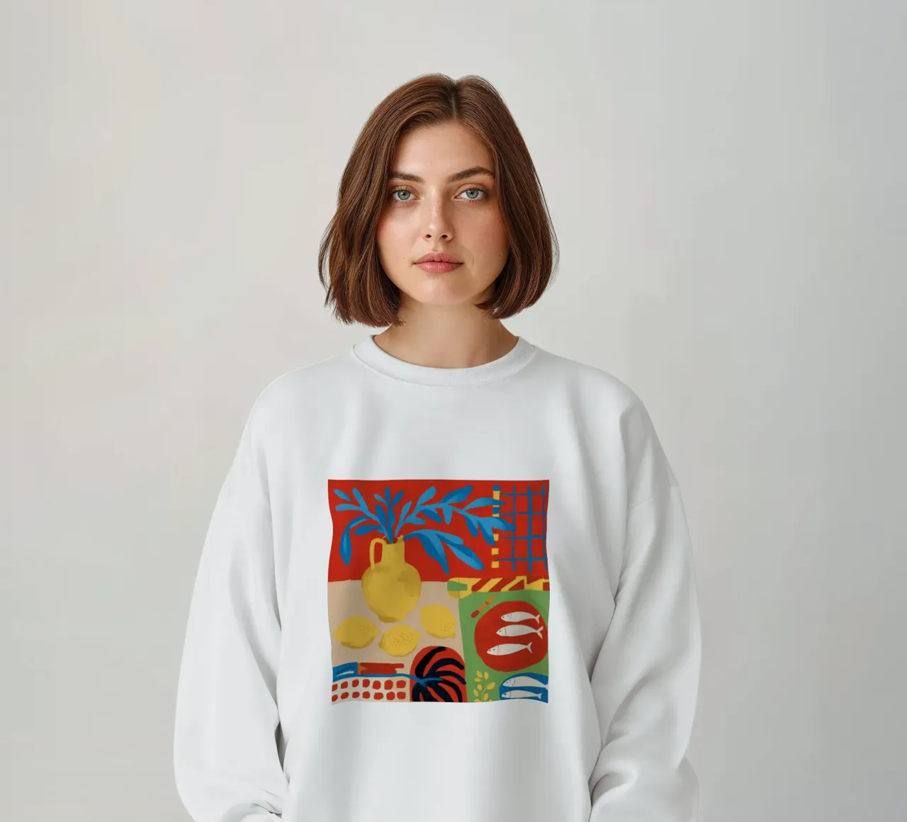 Cerulean-Zitrone Tableau Sweatshirt von Arcane Lines