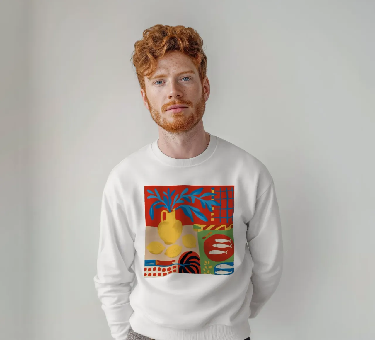 Cerulean-Zitrone Tableau Sweatshirt von Arcane Lines