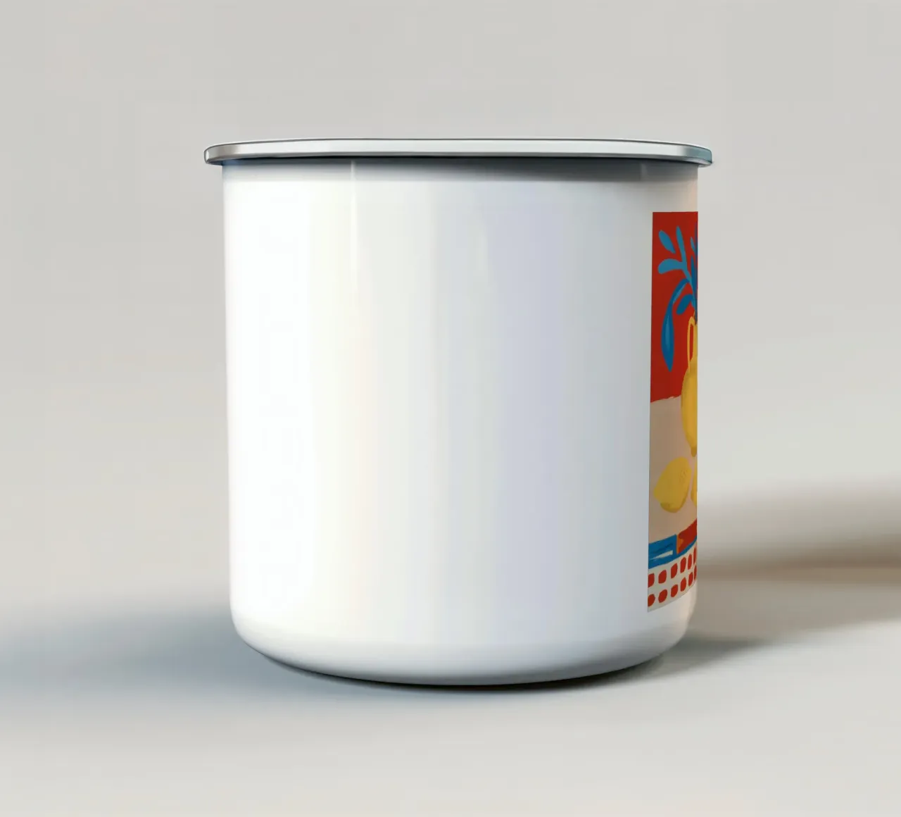 Cerulean-Zitrone Tableau Emaille Tasse von Arcane Lines