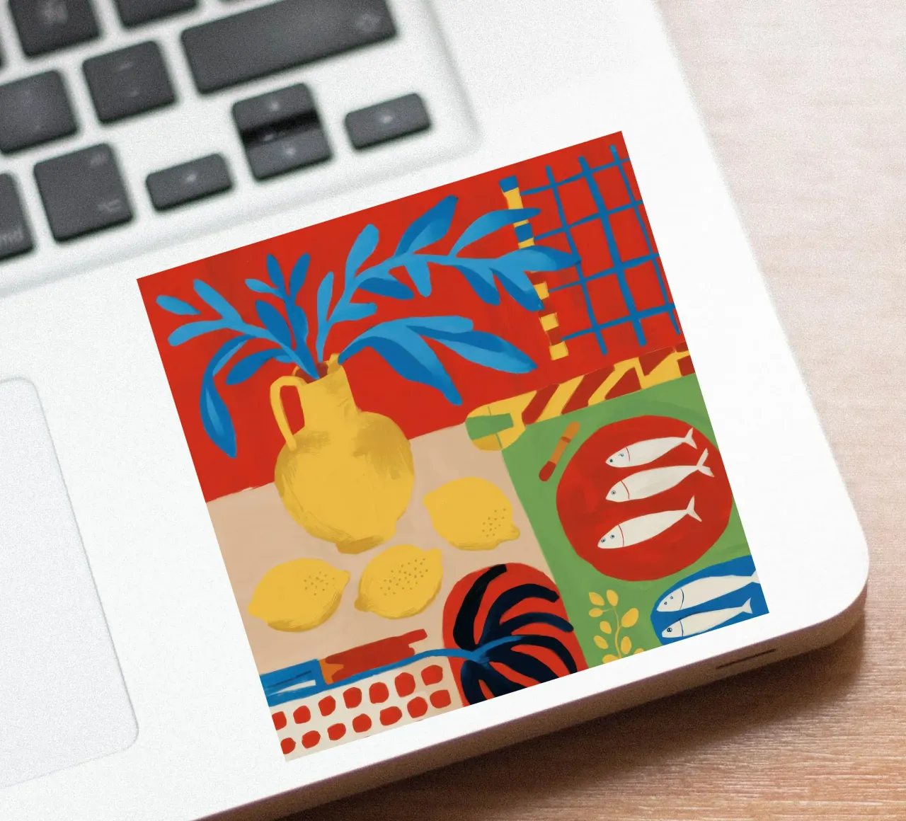 Cerulean-Zitrone Tableau Sticker von Arcane Lines
