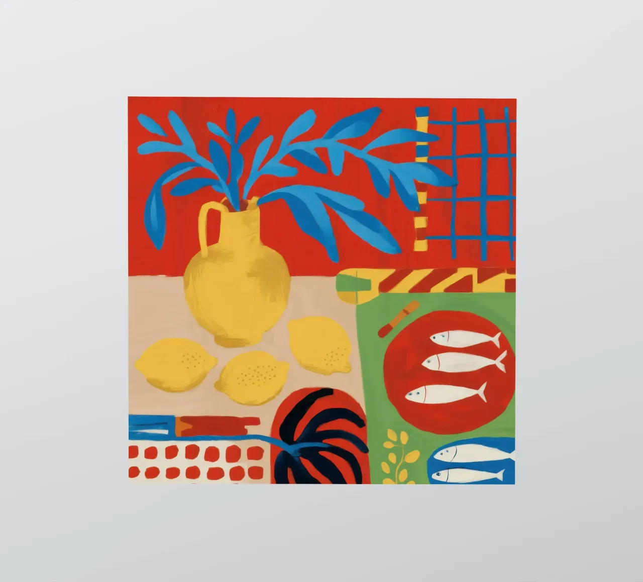 Cerulean-Zitrone Tableau Sticker von Arcane Lines
