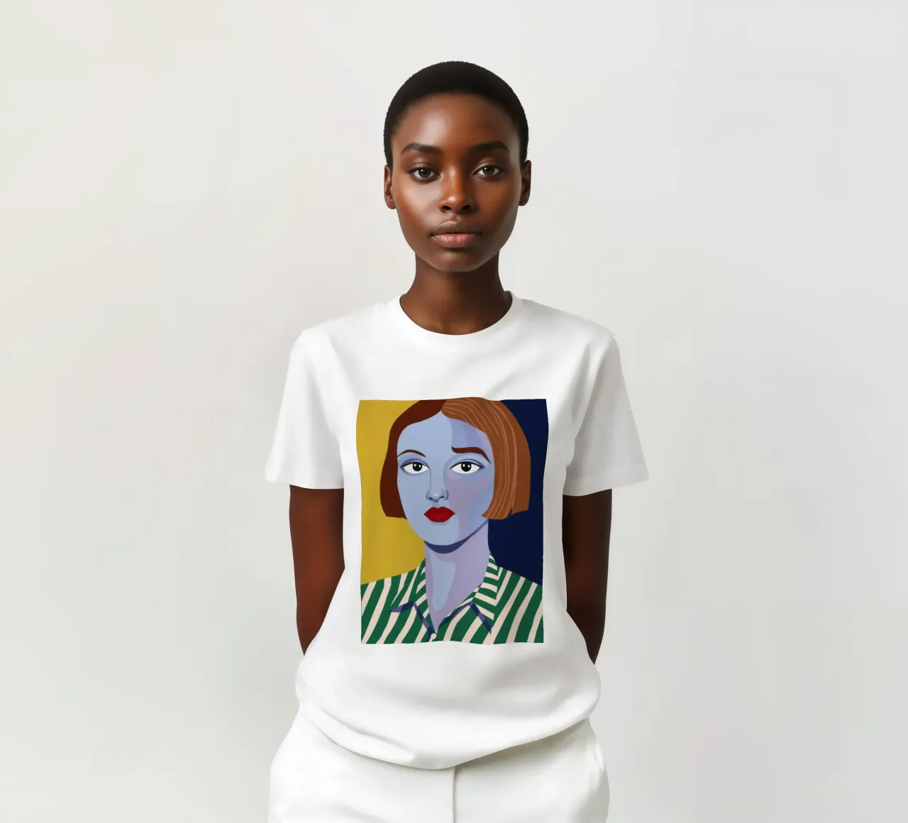 Sguardo azzurro a strisce t-shirt da Hollow Years