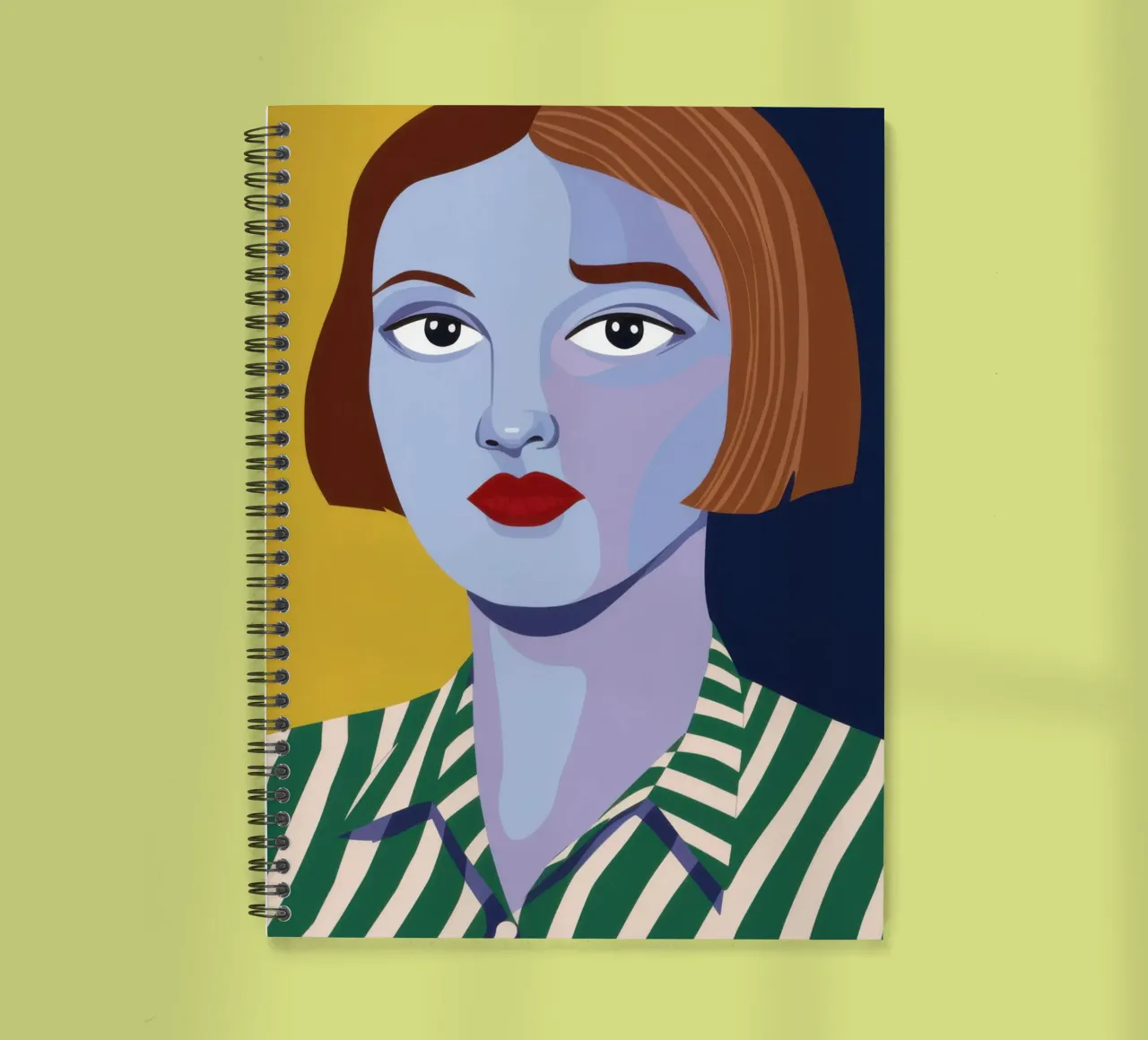 Azure Striped Gaze spiral notebook by Hollow Years