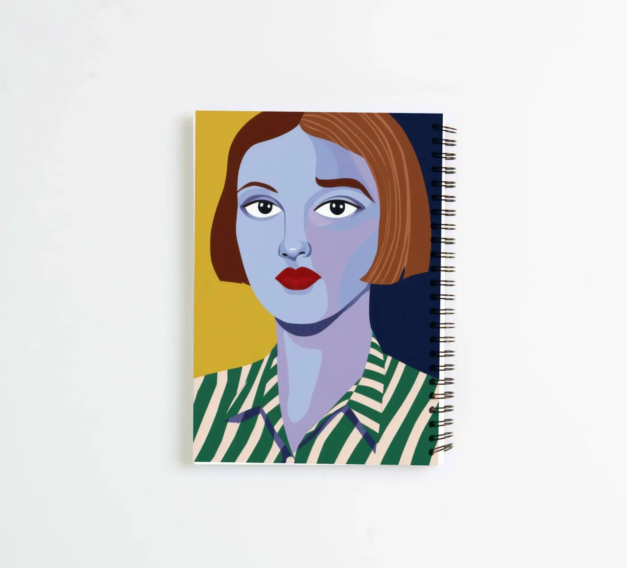 Azure Striped Gaze spiral notebook by Hollow Years