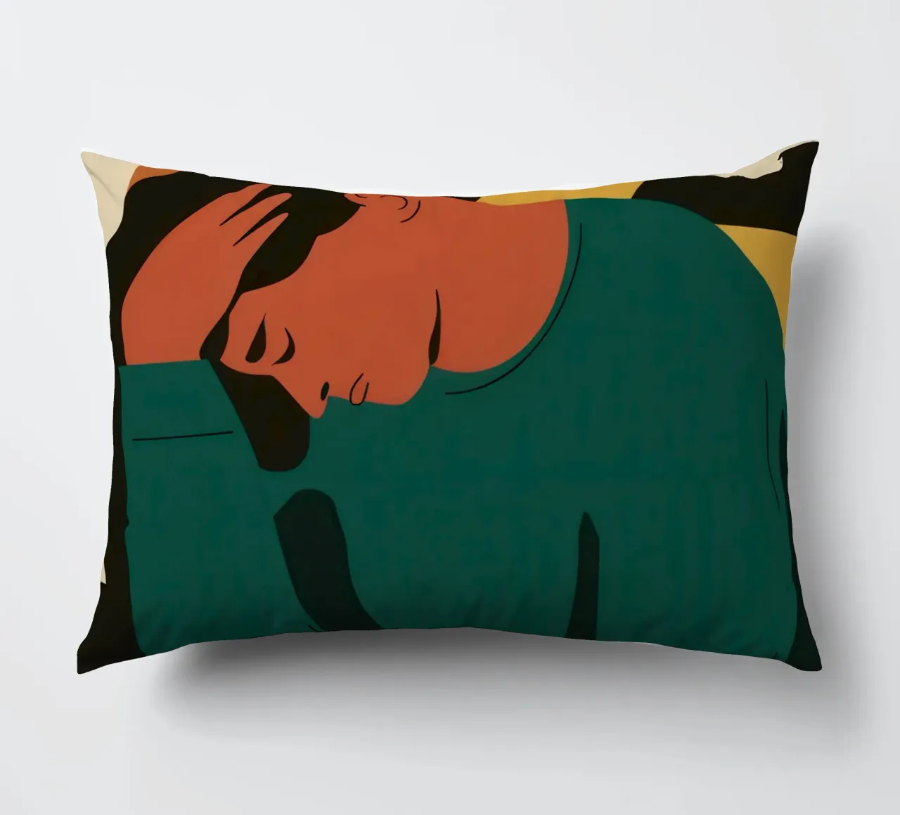 Verdant Inner Turmoil decorative cushion by Mossy Pigment