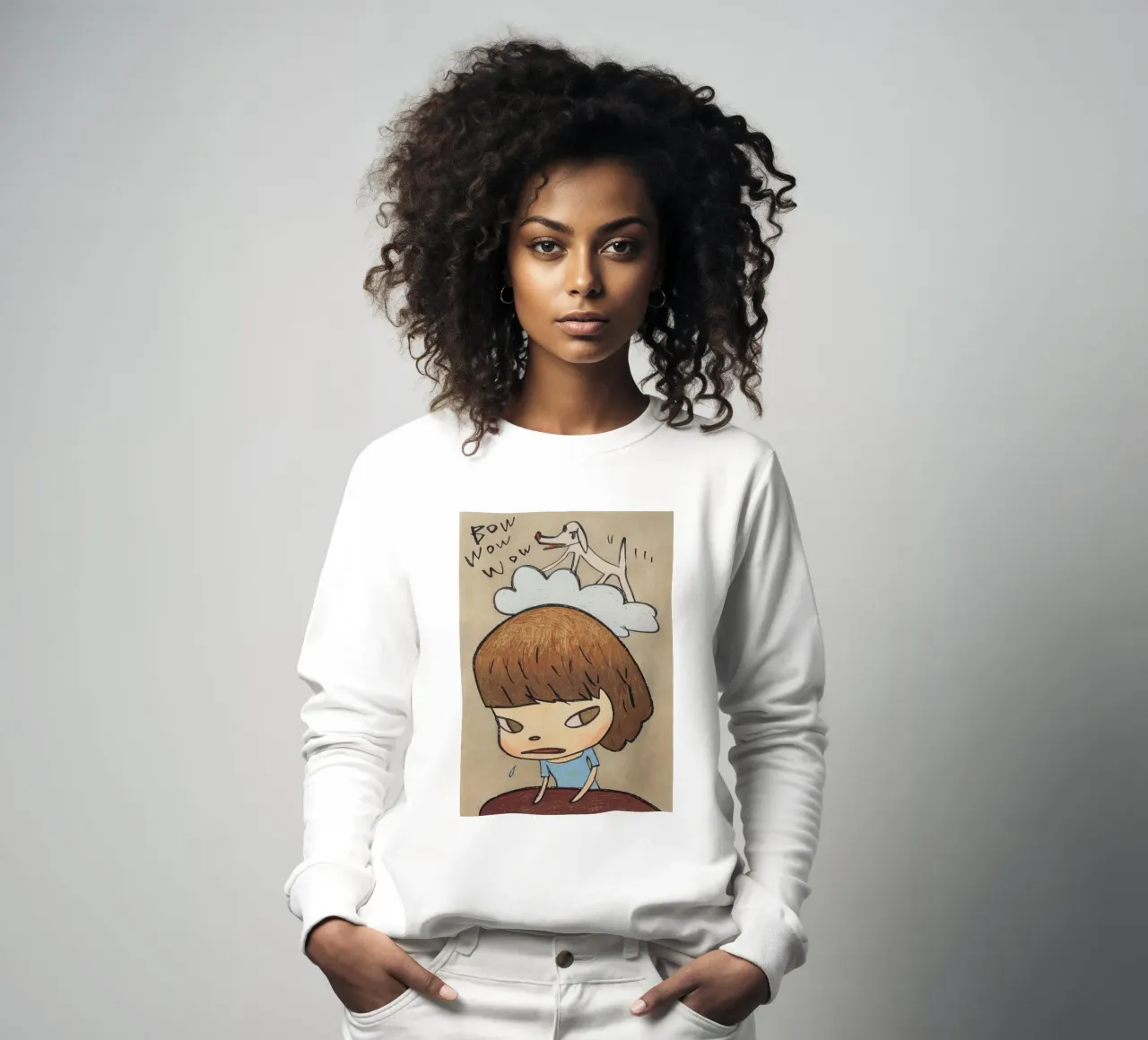 Nara Bow Wow wow felpa da vickiropaint