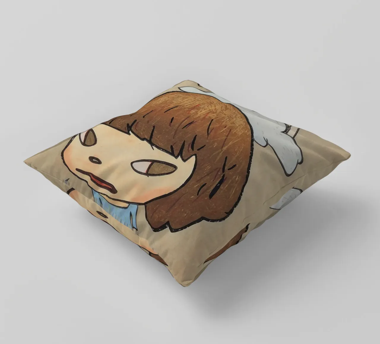 Nara Bow Wow wow cuscino da vickiropaint
