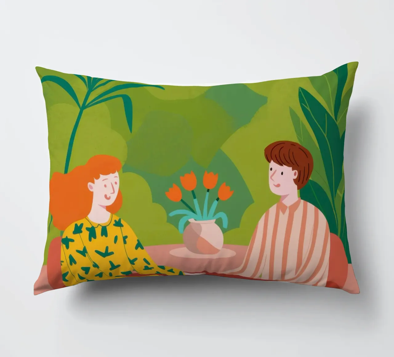 Verdant Garden Luncheon decorative cushion by Hollow Years
