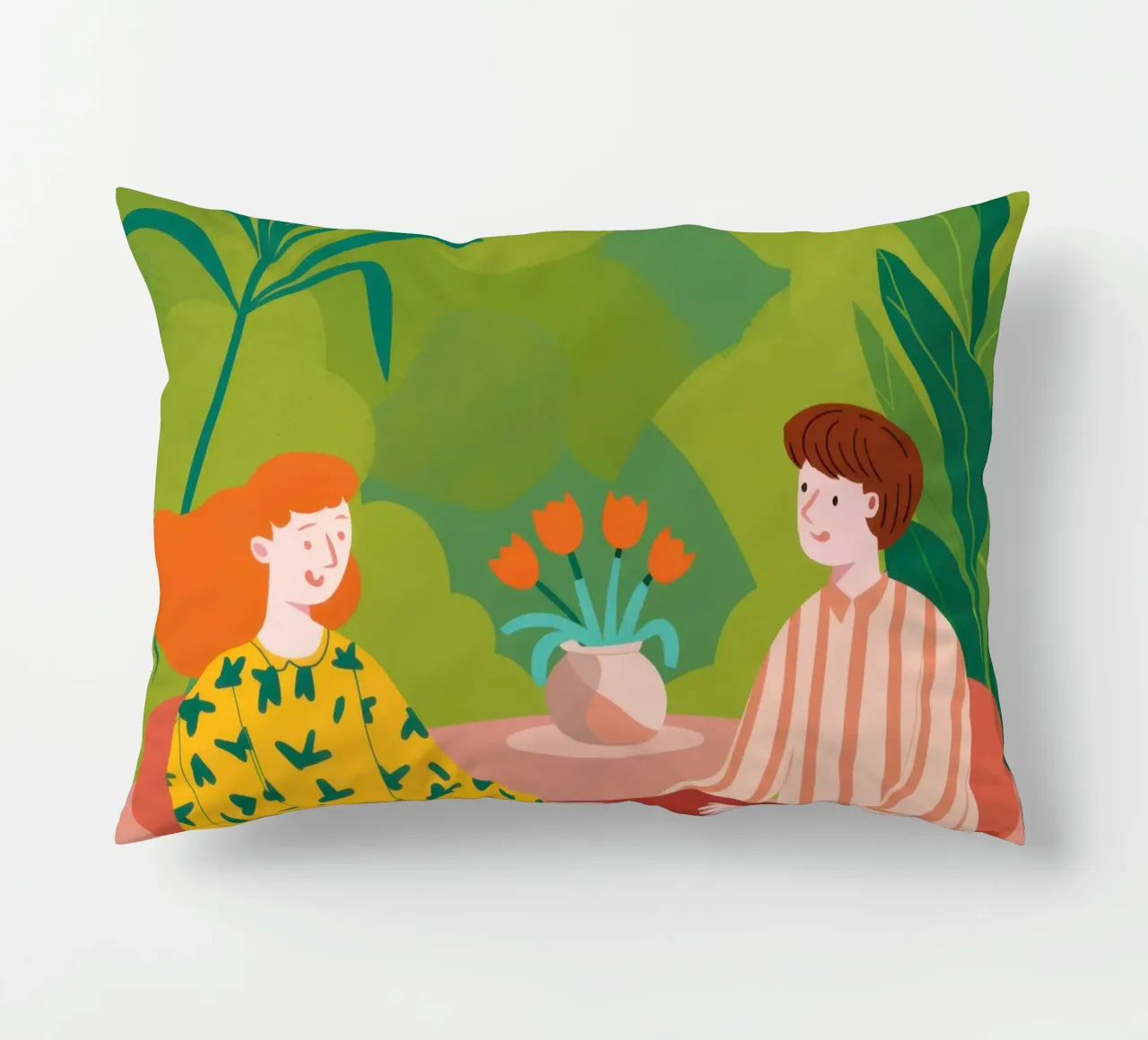 Verdant Garden Luncheon decorative cushion by Hollow Years