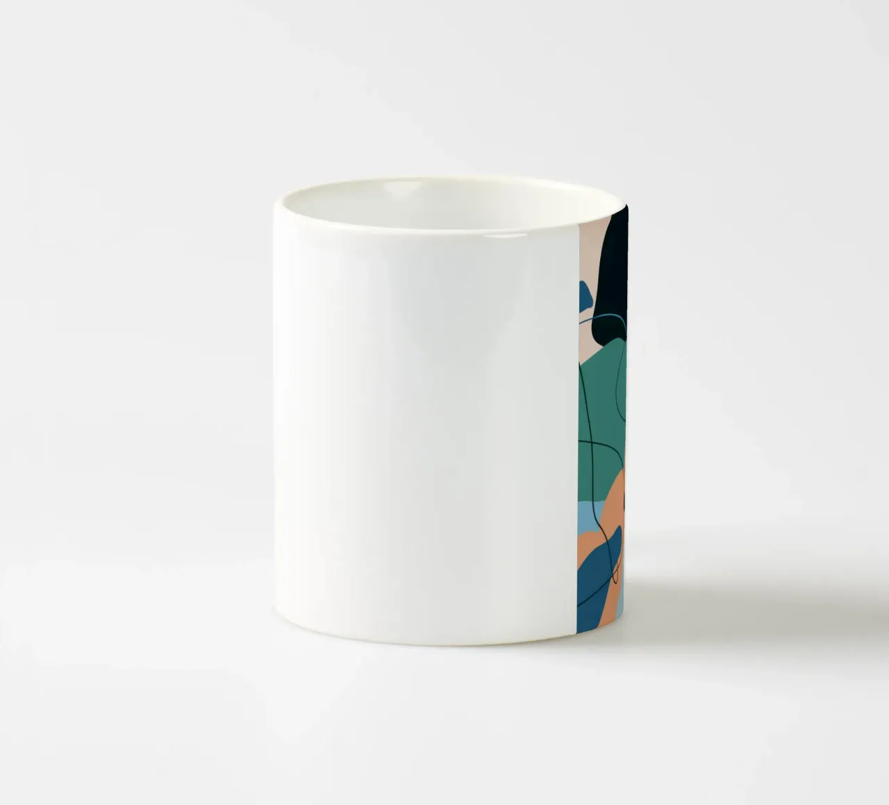 Sereno intreccio di forme tazza in ceramica da Mossy Pigment