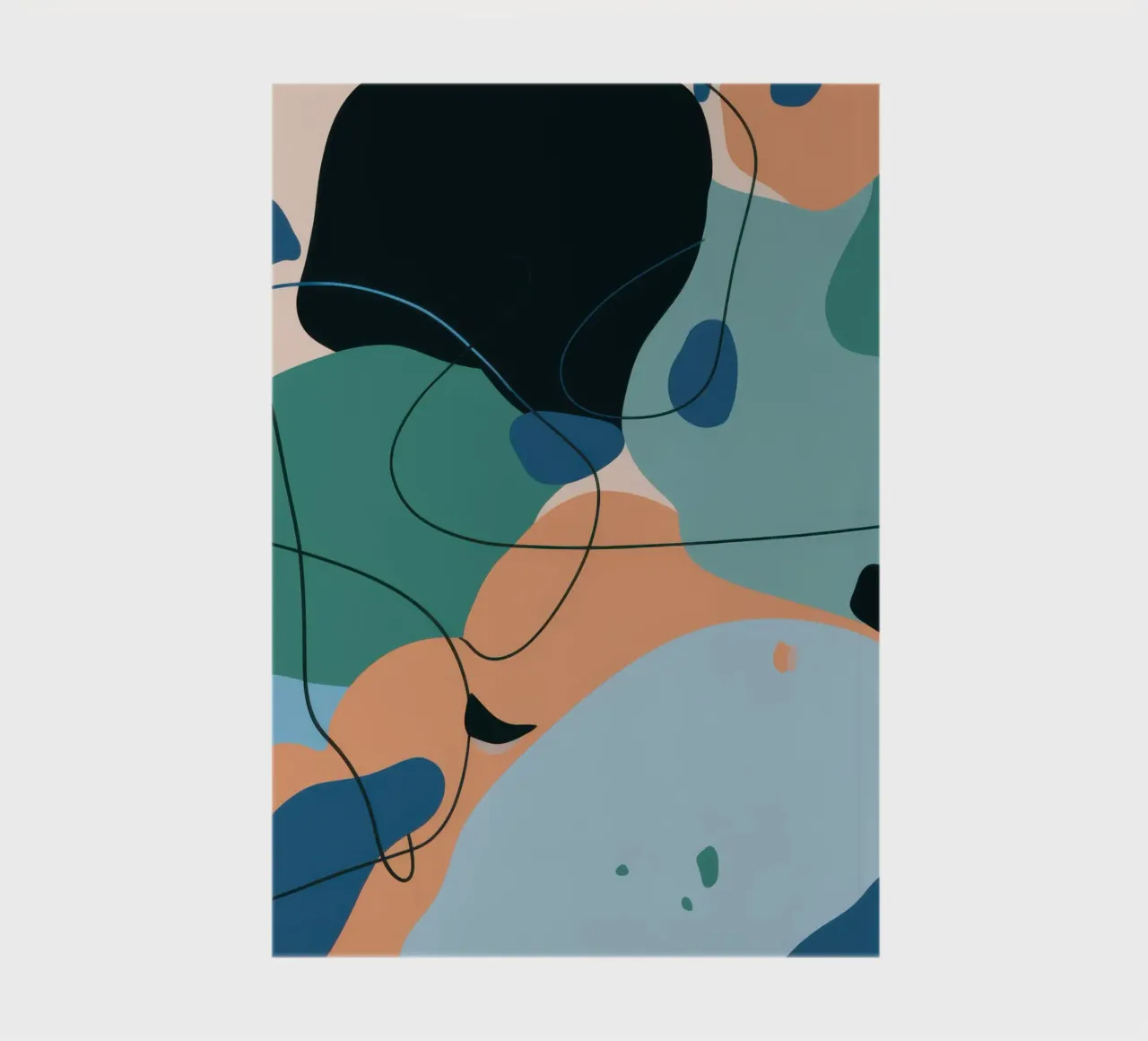 Serene Shape Entanglement notebook by Mossy Pigment