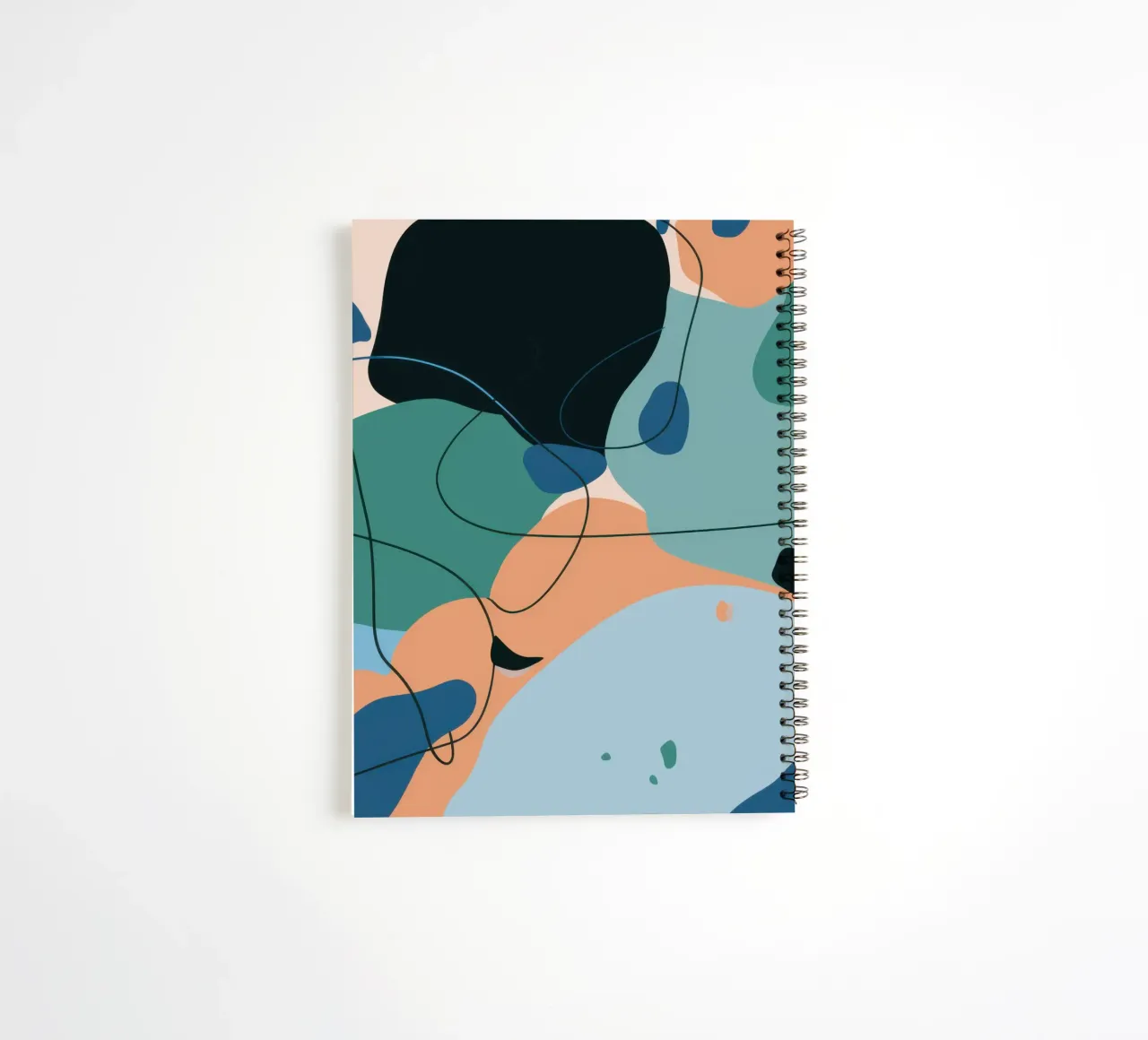 Serene Shape Entanglement spiral notebook by Mossy Pigment