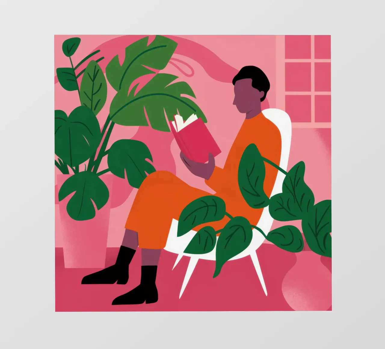 Fuchsia Jungle Muse photo wallpaper by Mossy Pigment