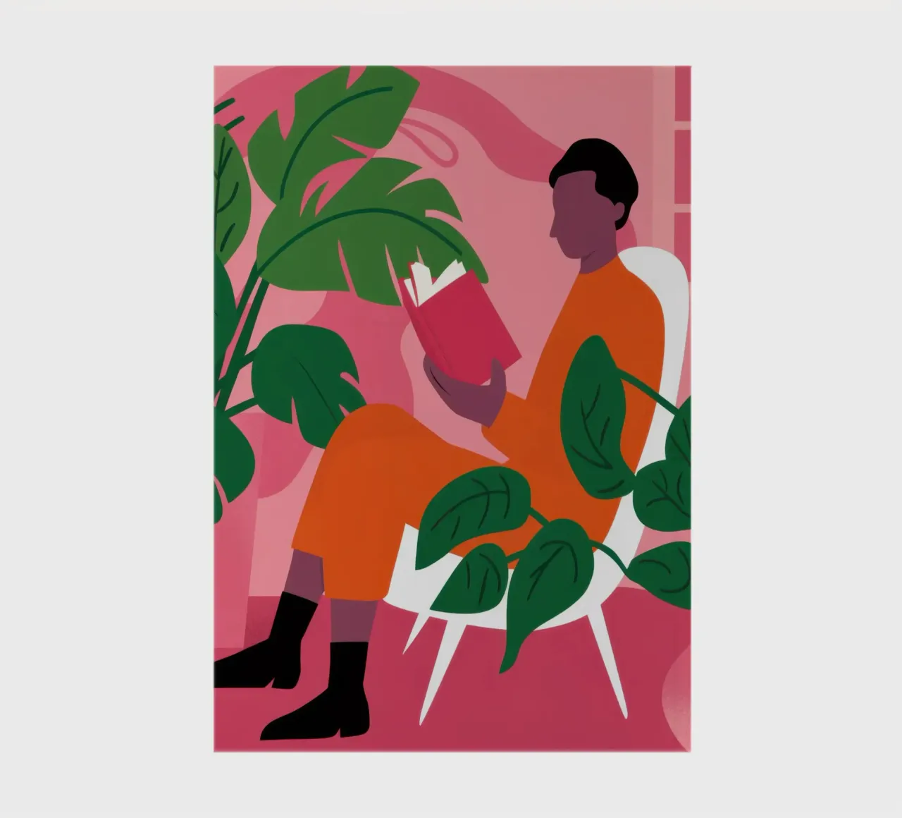 Fuchsia Jungle Muse notebook by Mossy Pigment