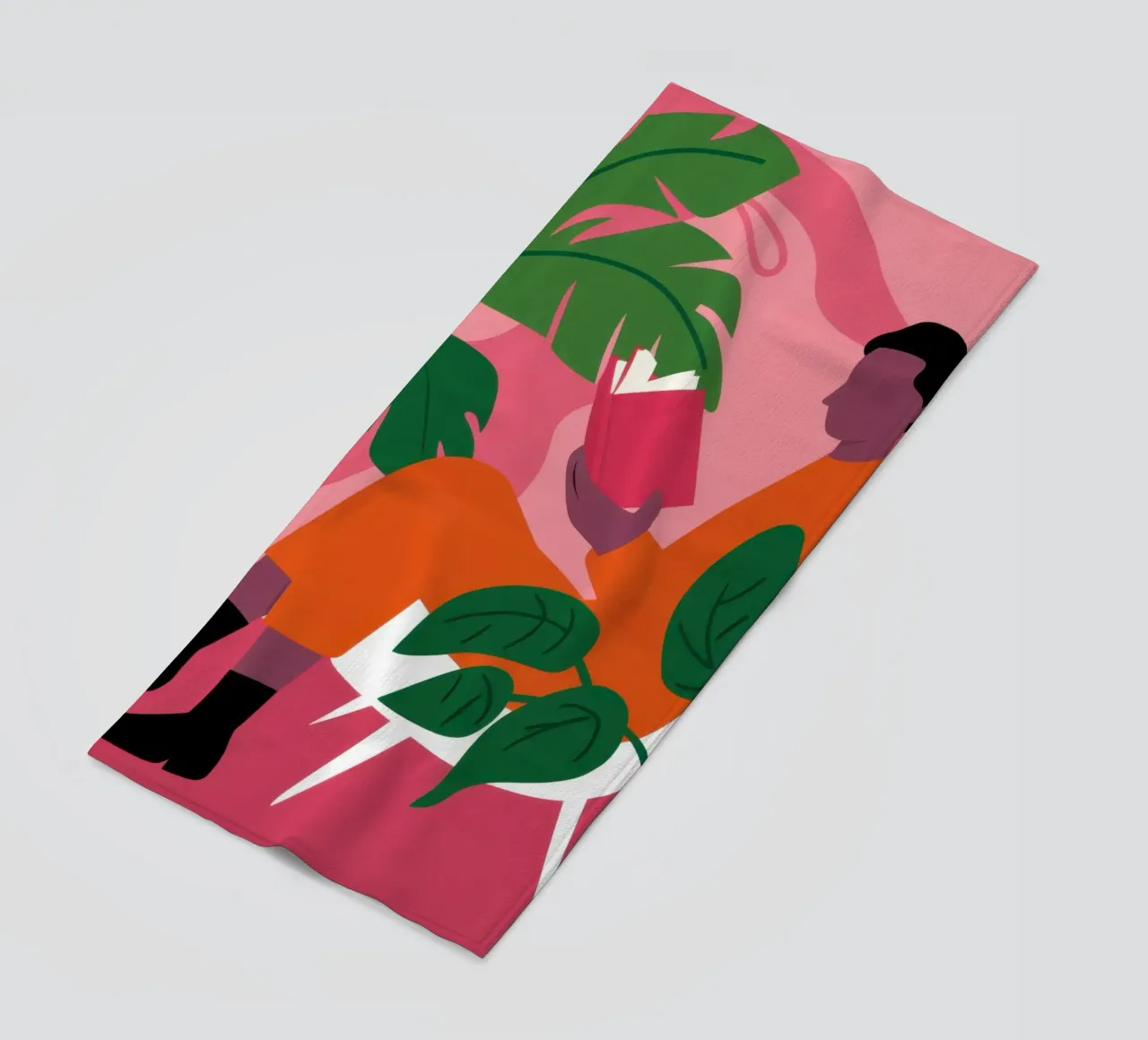 Musa della giungla fucsia telo mare da Mossy Pigment