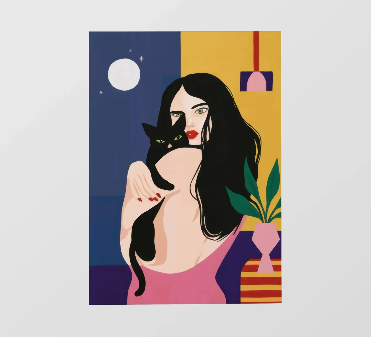 Moonlit Black Cat pvc cover by Lune Dreams