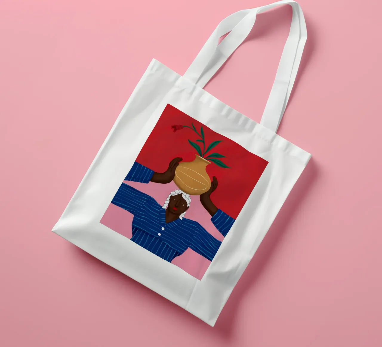 Jarrón carmesí Abrazo tote bag de Monuments Fire