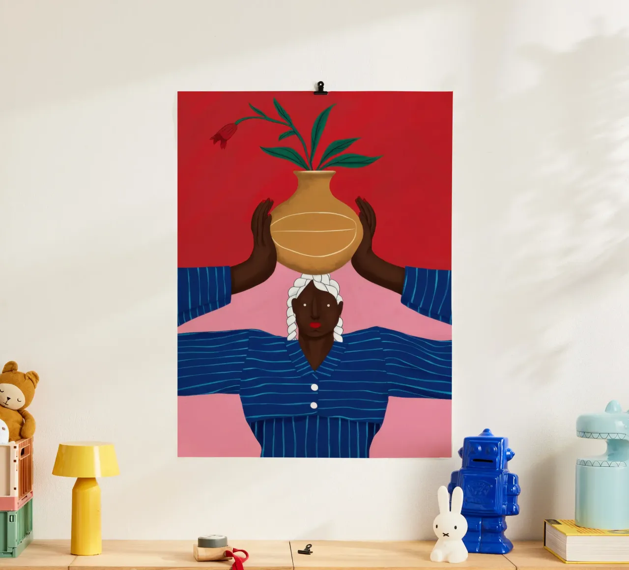 Vaso cremisi Abbraccio poster da Monuments Fire