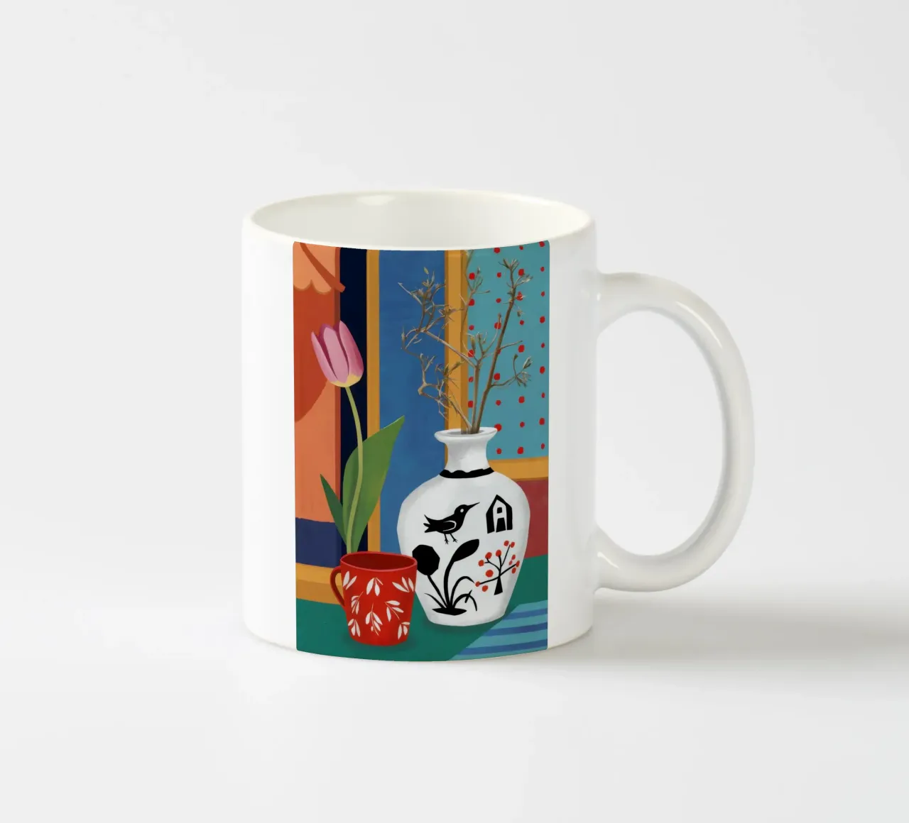 Vaso a forma di uccello estroso tazza in ceramica da Arcane Lines