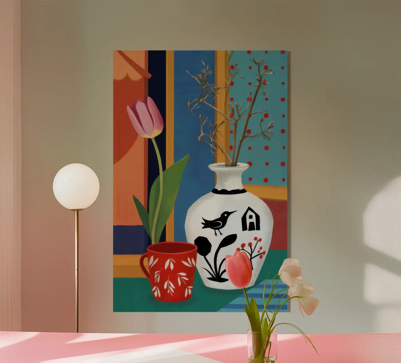 Whimsical Bird Vase acrylic glass by Arcane Lines